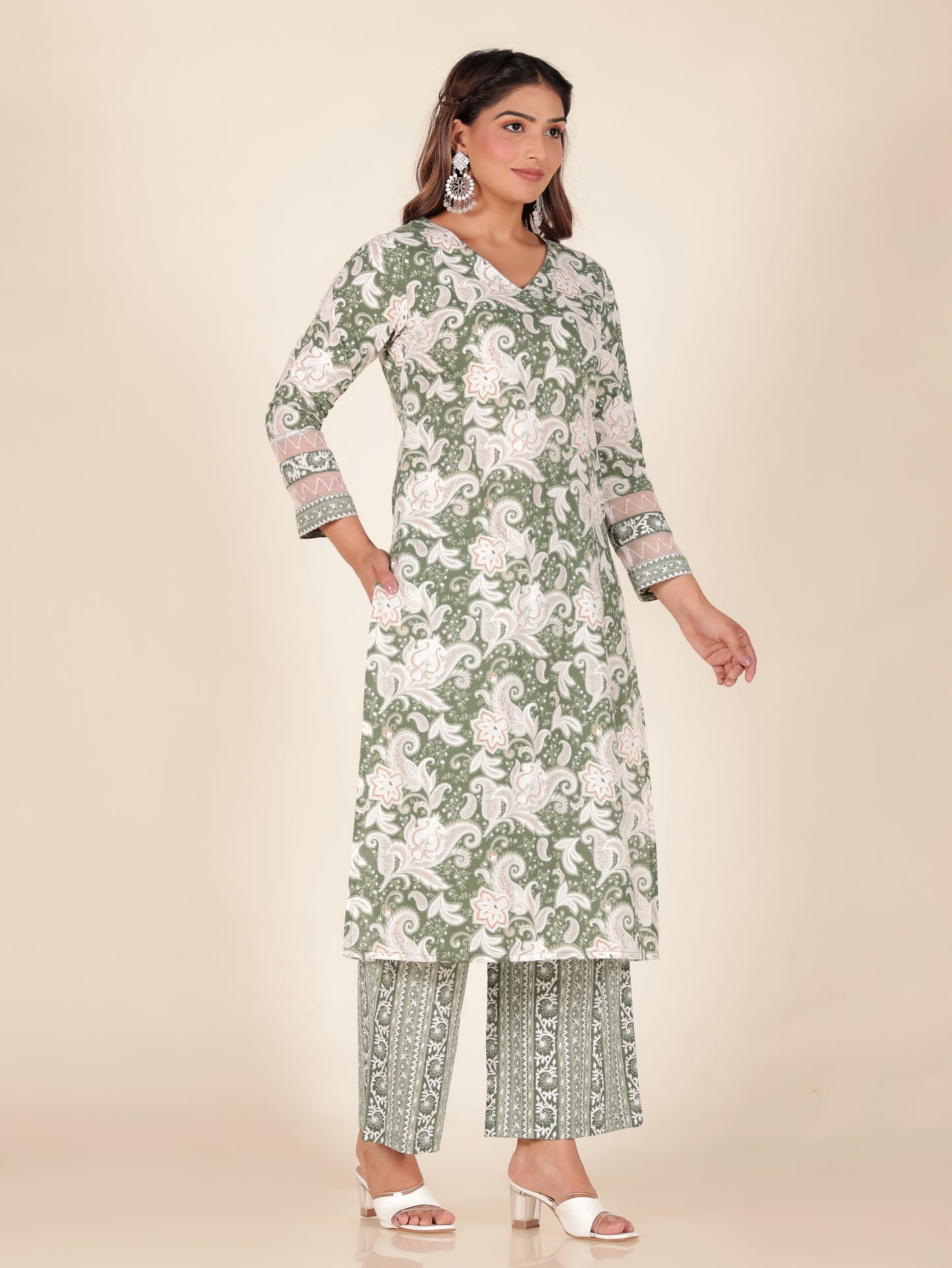 Soft Cotton Floral Kurta