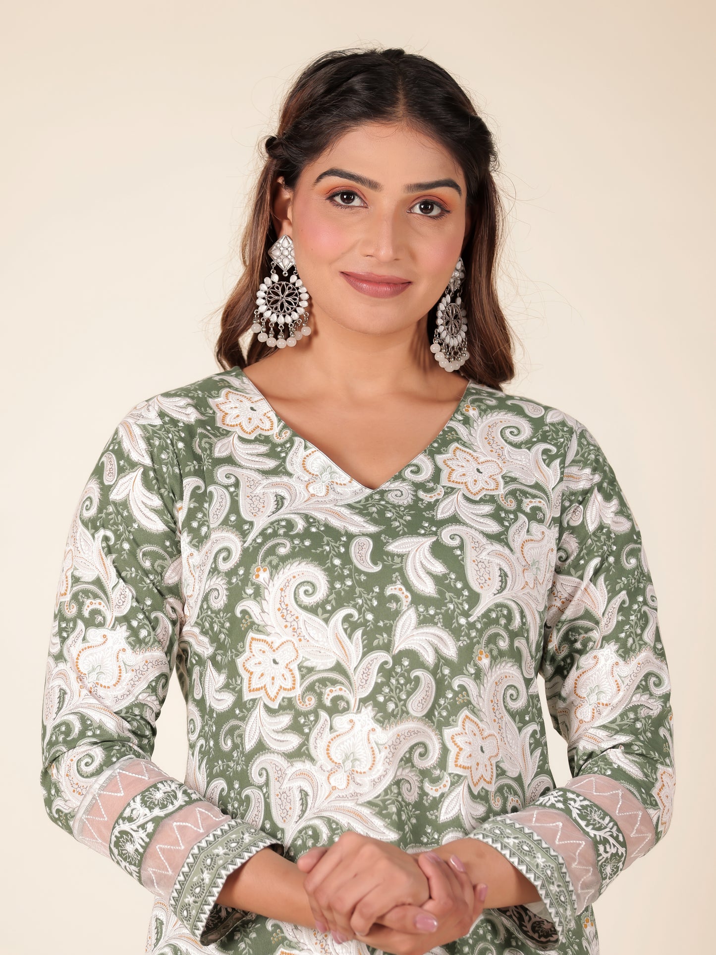 Soft Cotton Floral Kurta