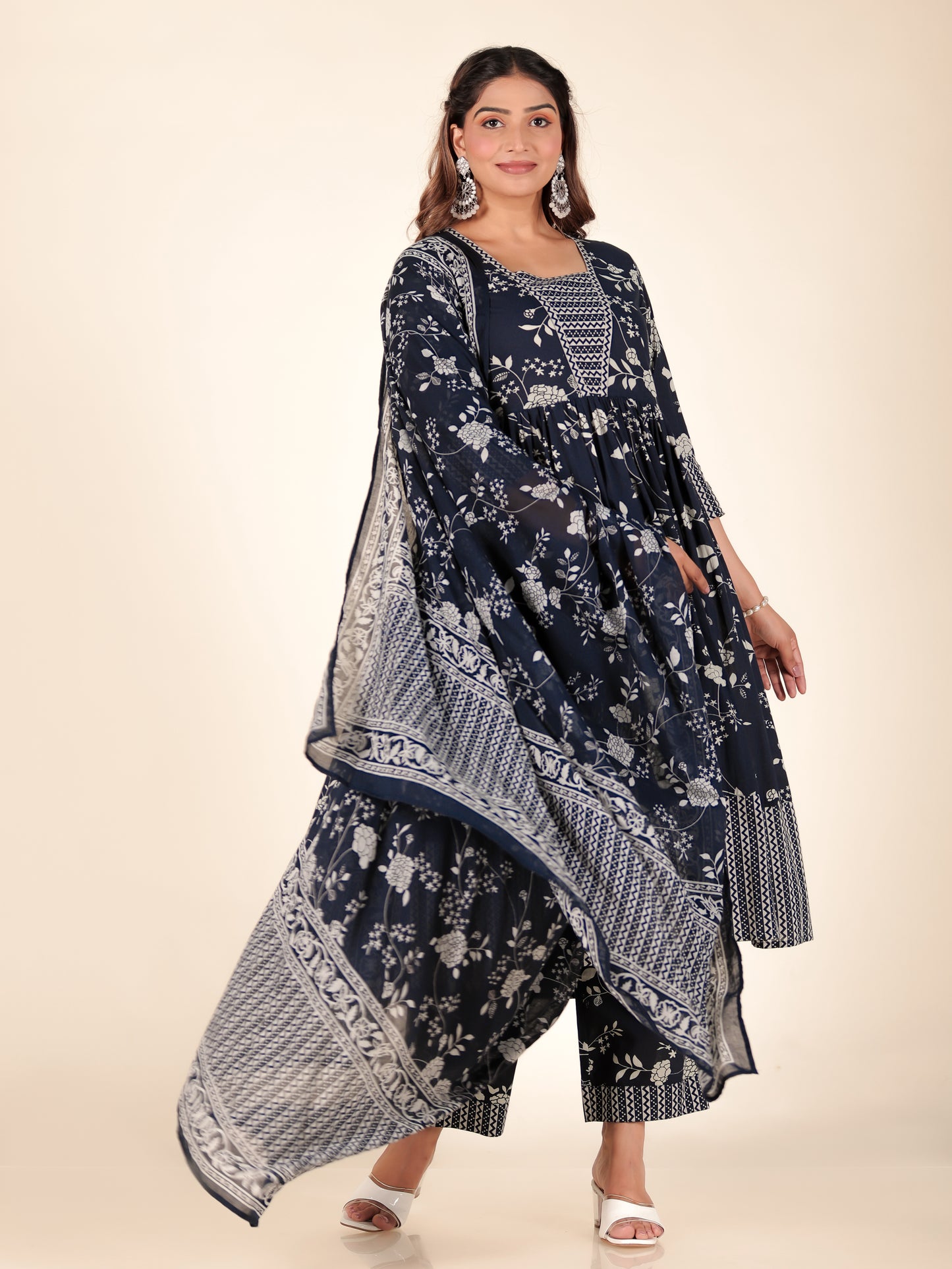 Voile Cotton Striped Dupatta