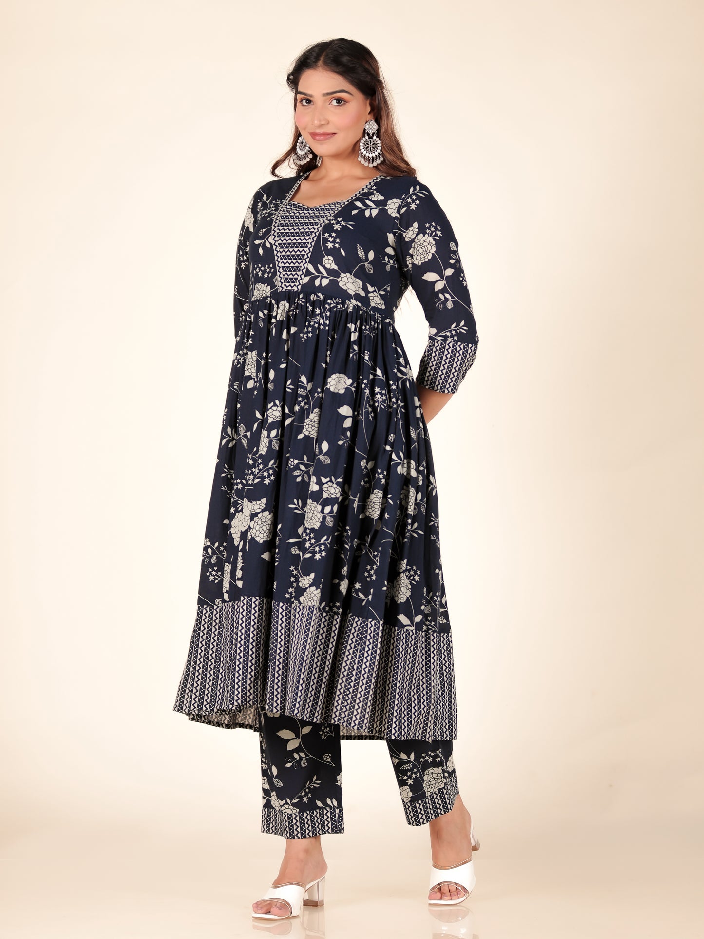 Soft Cotton Floral Kurta