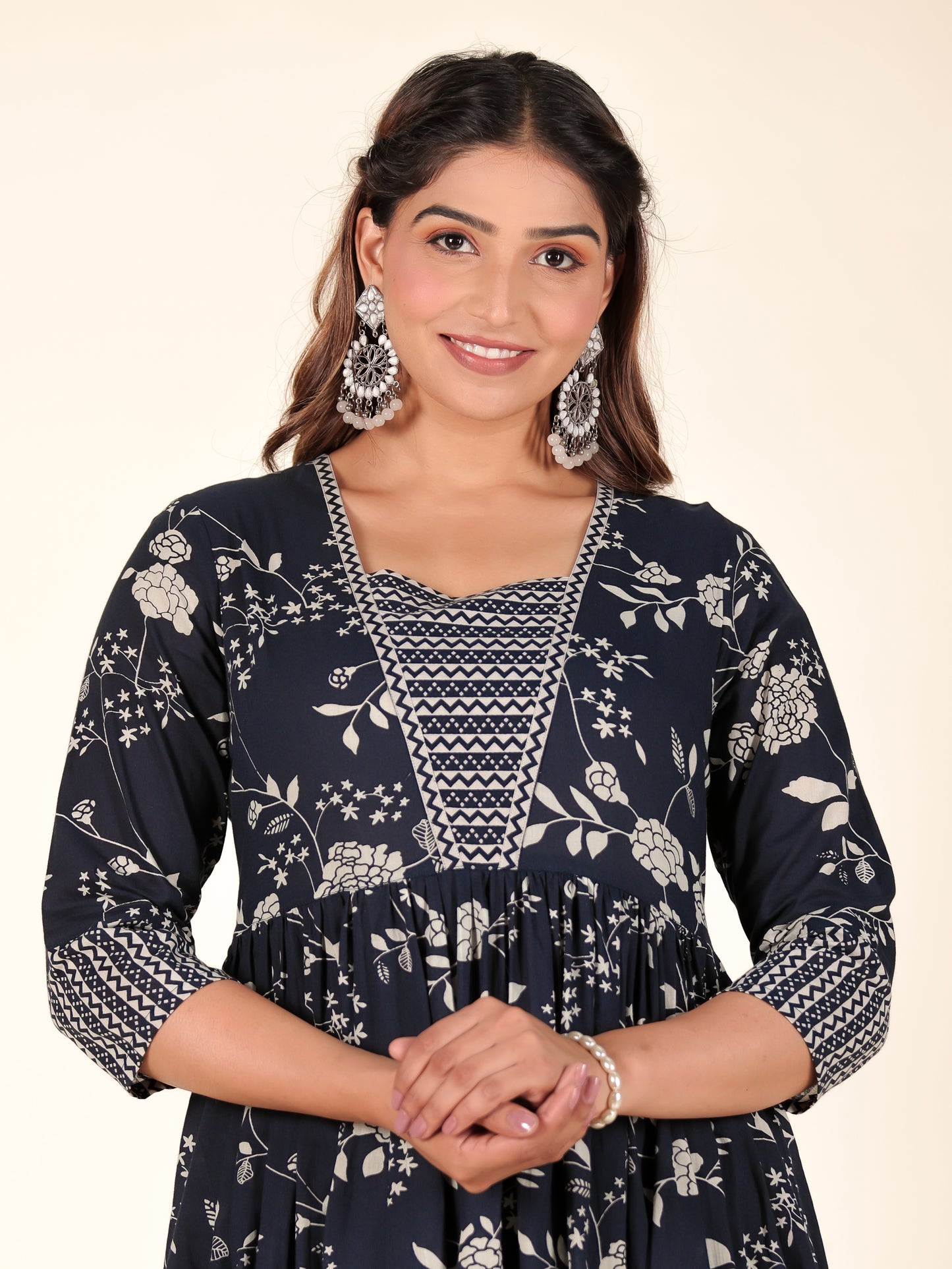 Soft Cotton Floral Kurta