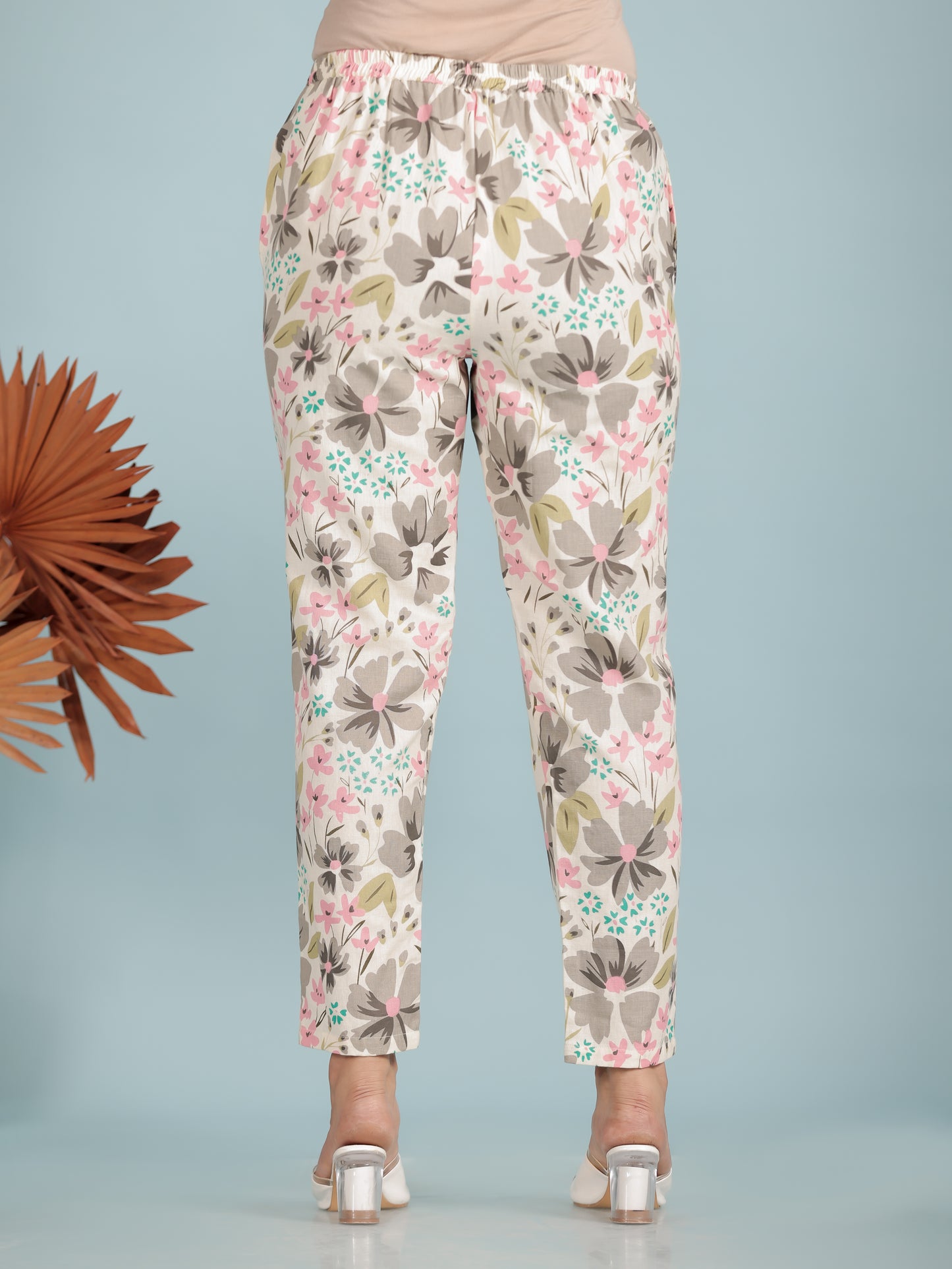 Linen Cotton Floral Pant