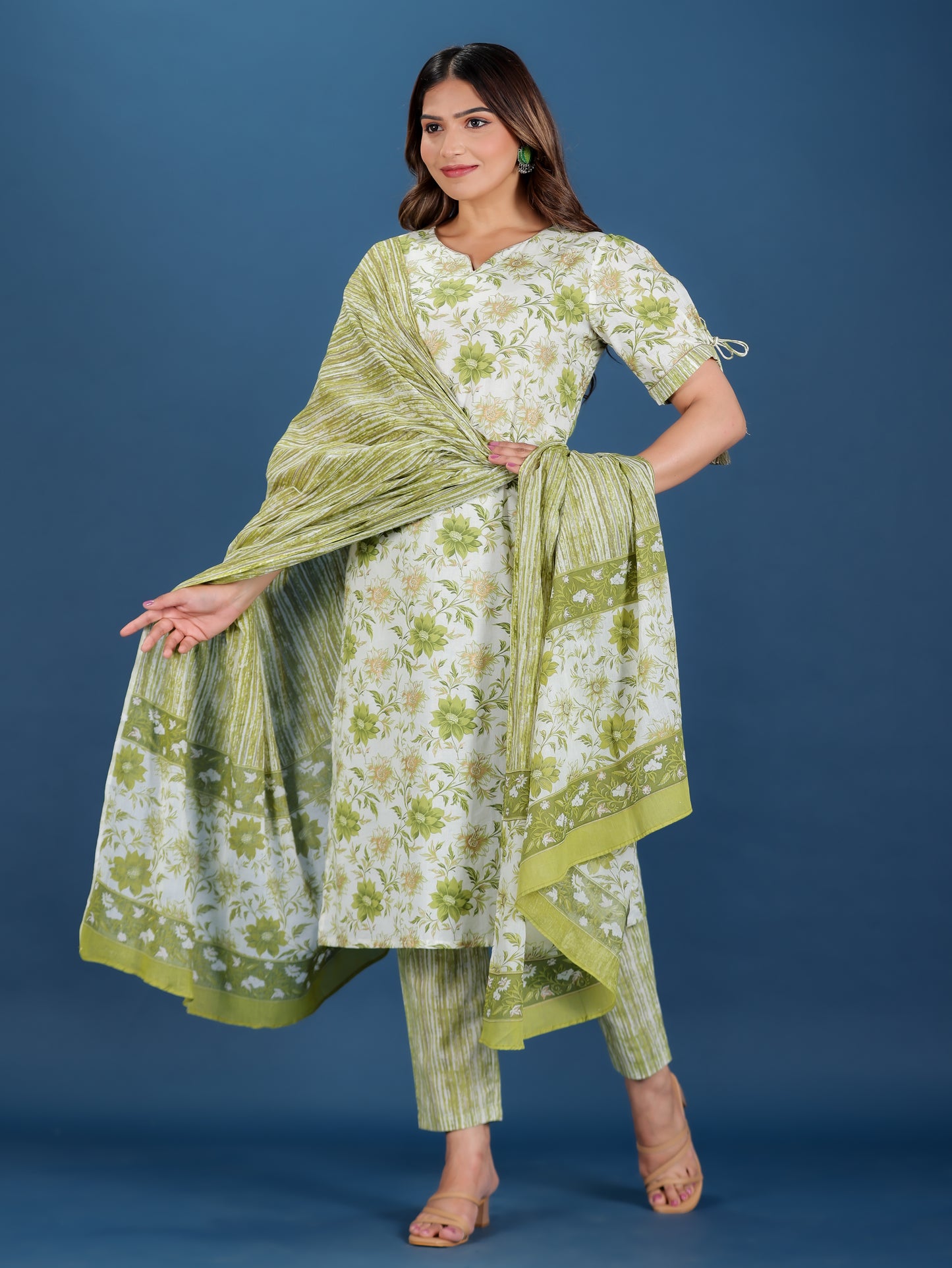 Soft Cotton Floral Kurta