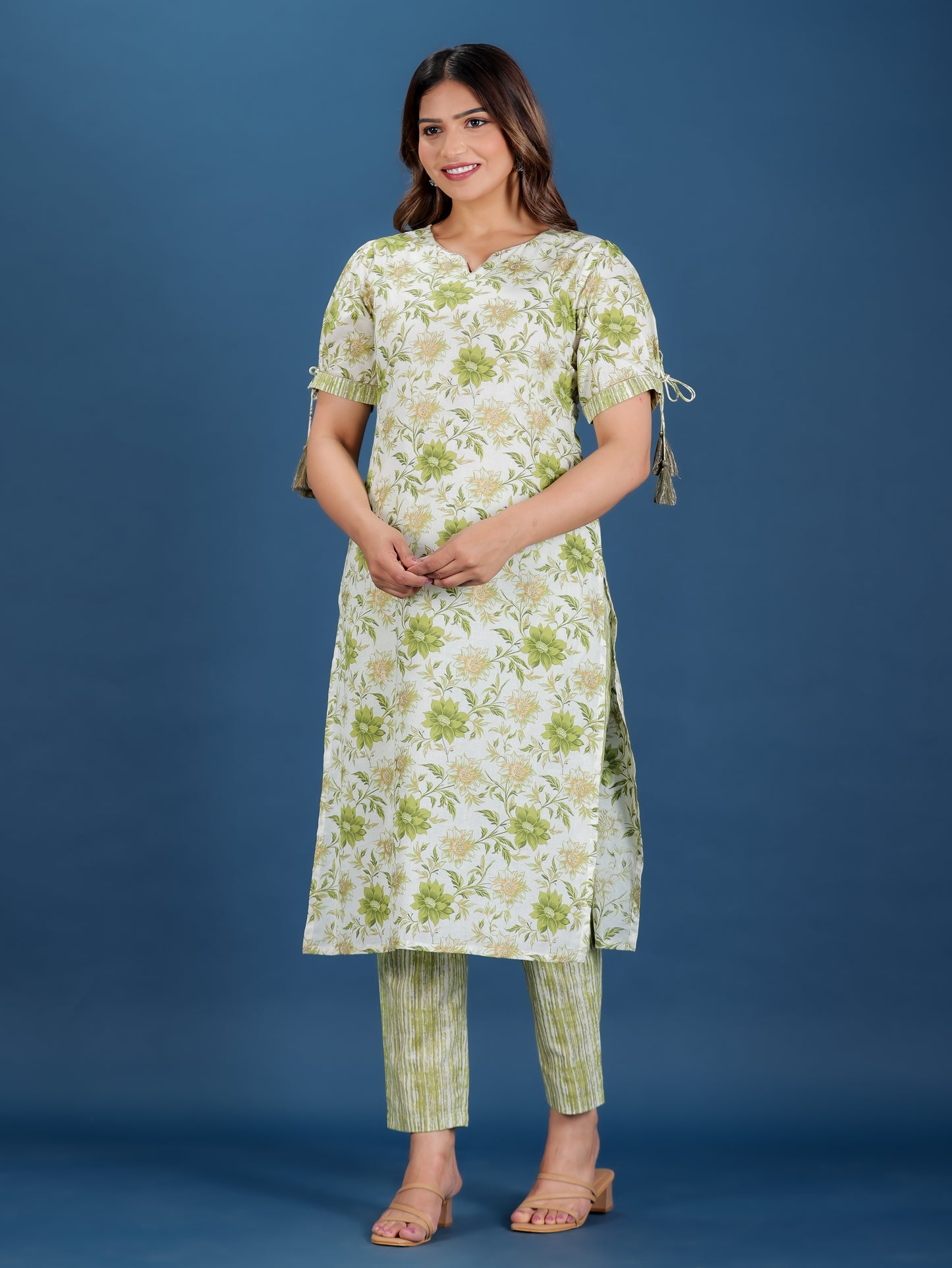 Soft Cotton Floral Kurta