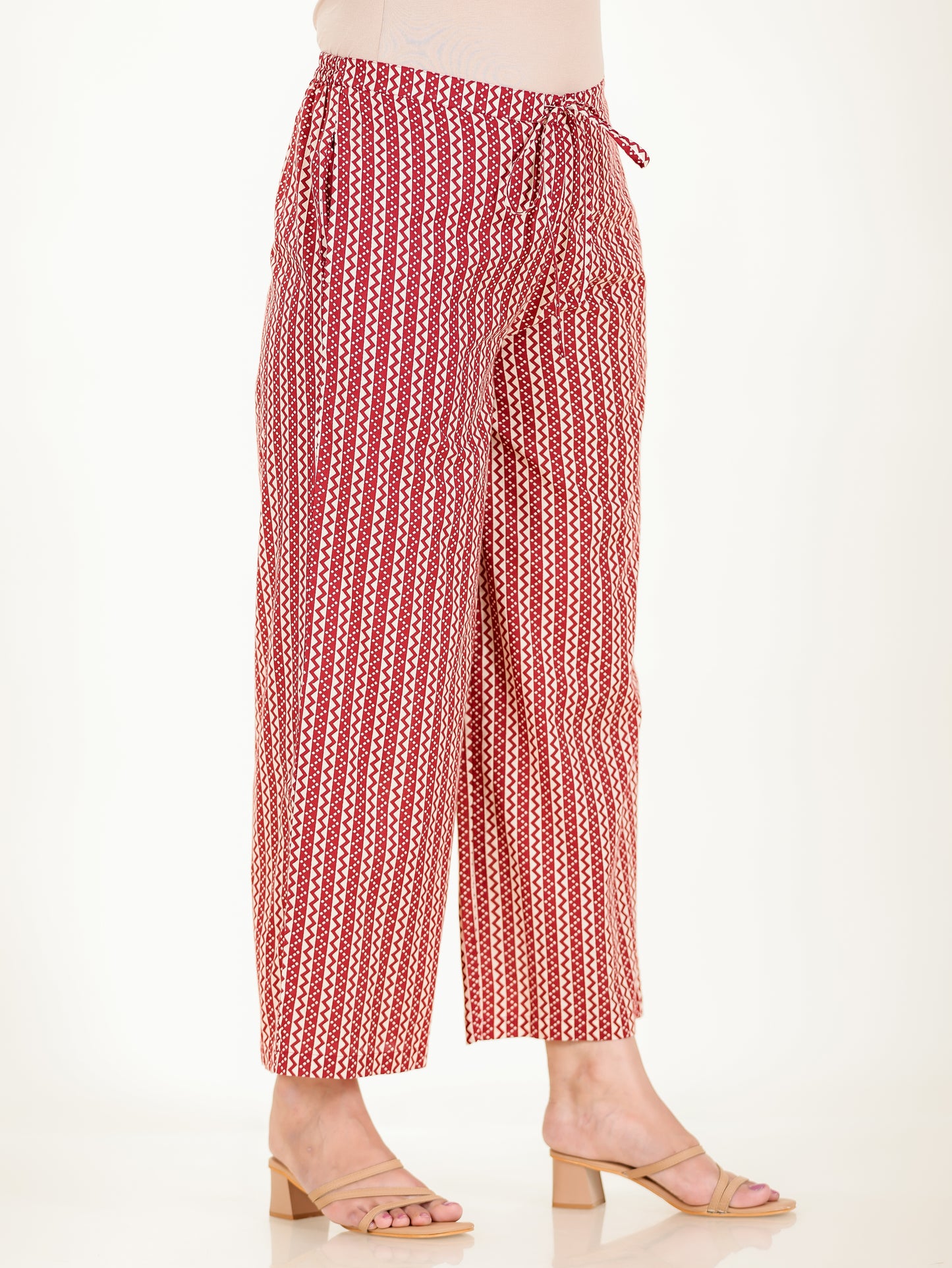 Soft Cotton Striped Palazzo