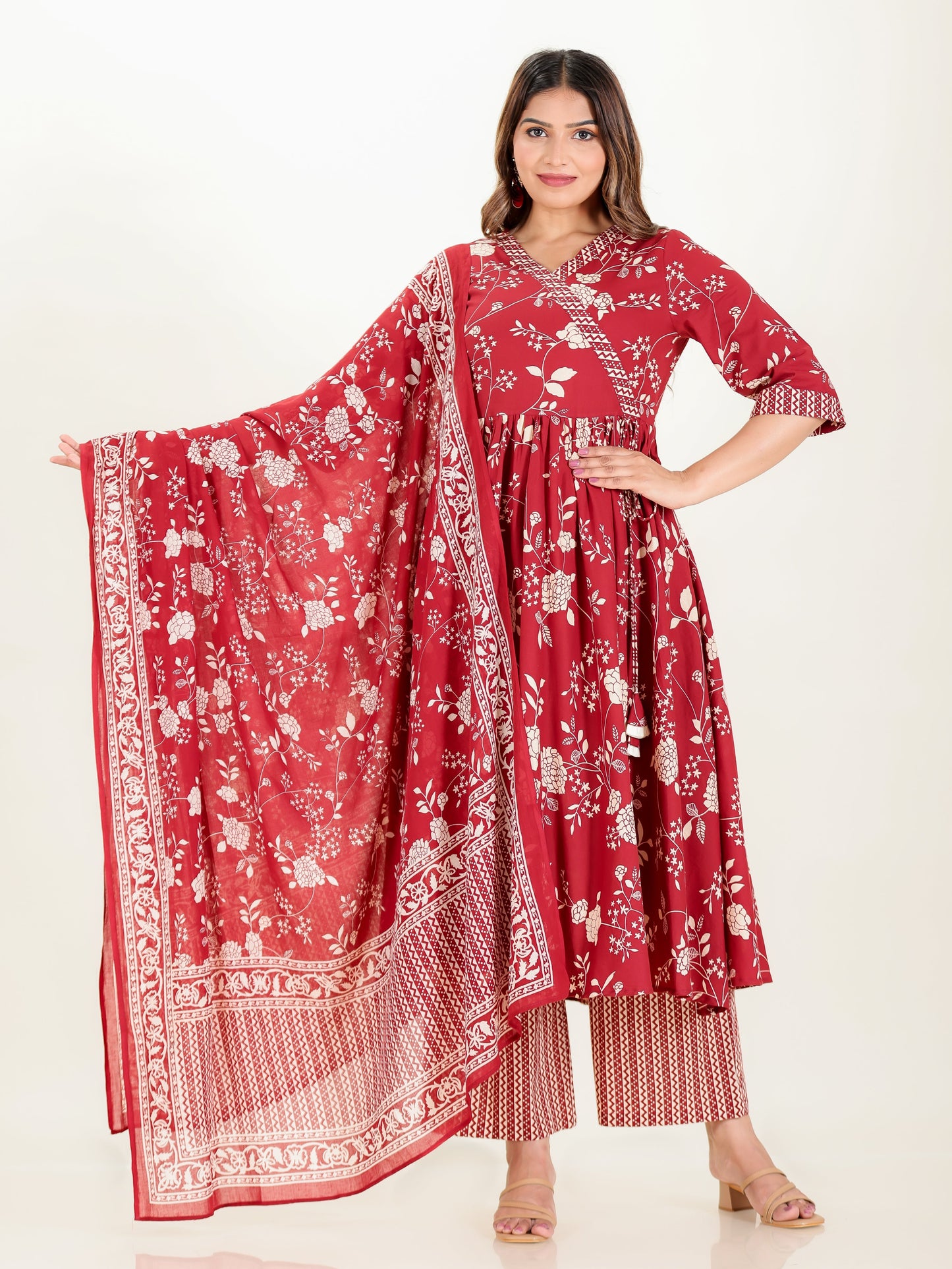 Voile Cotton Floral Dupatta