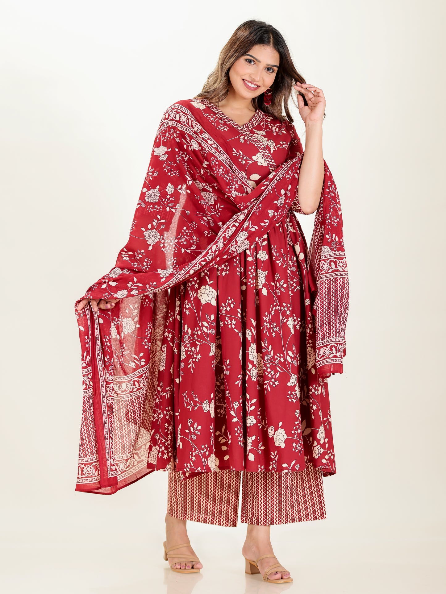 Voile Cotton Floral Dupatta