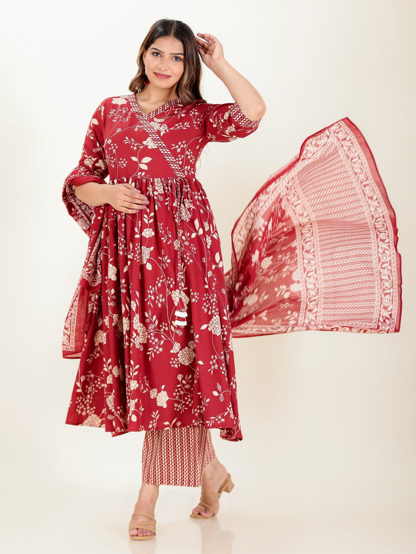 Soft Cotton Floral Kurta