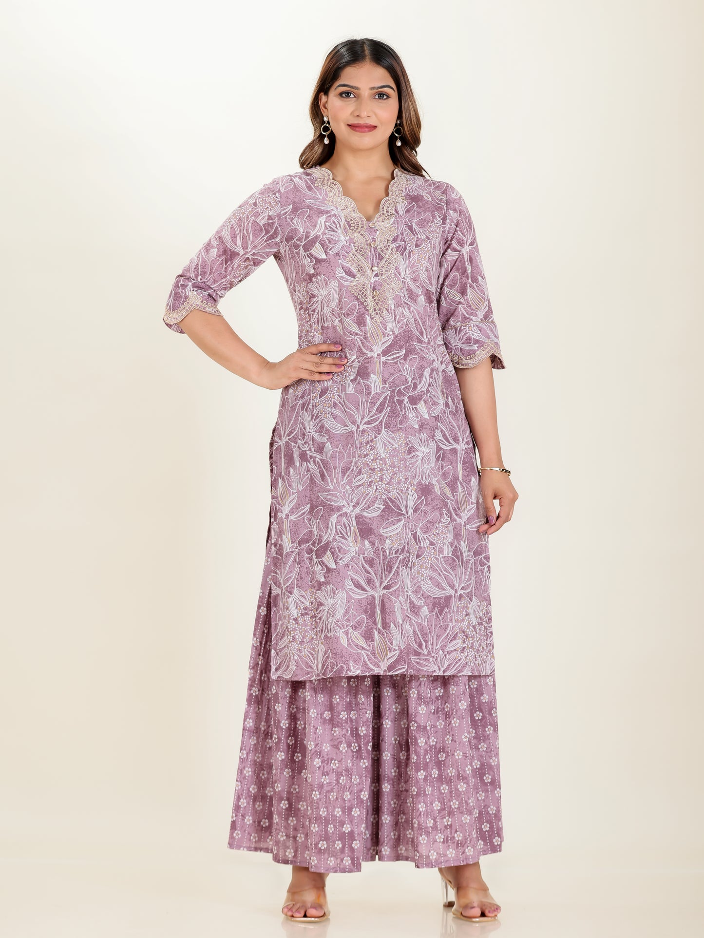 Soft Cotton Floral Kurta