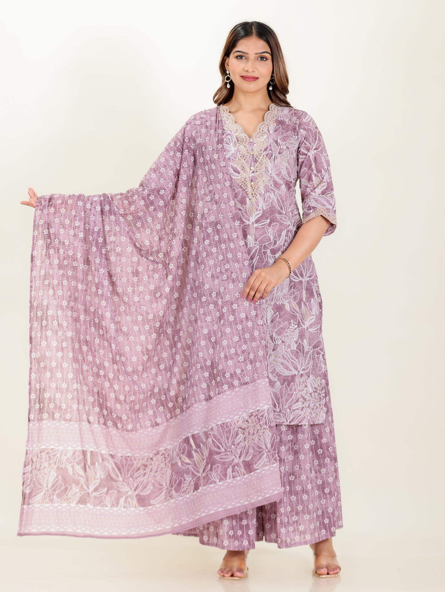 Soft Cotton Floral Kurta