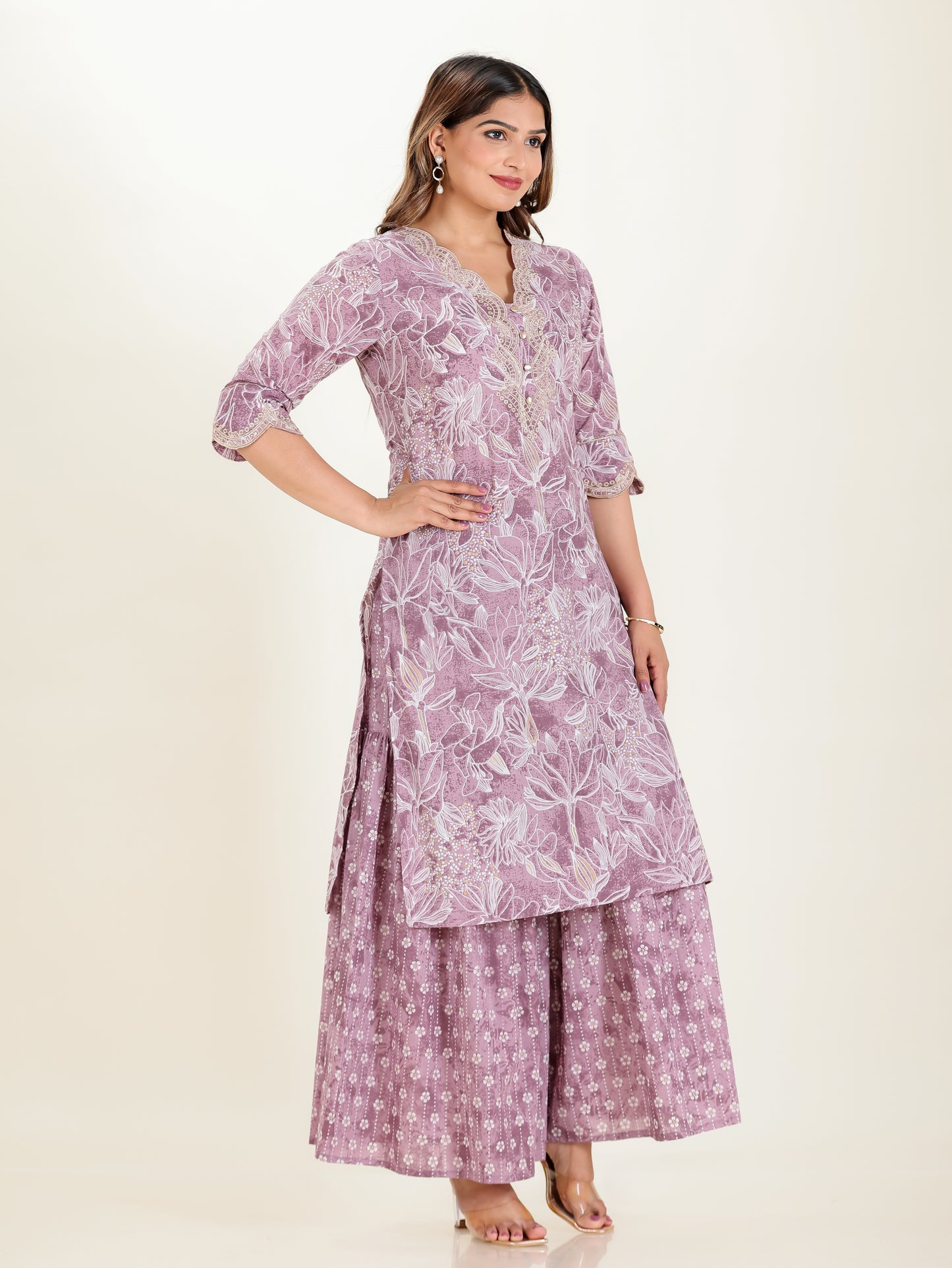 Soft Cotton Floral Kurta