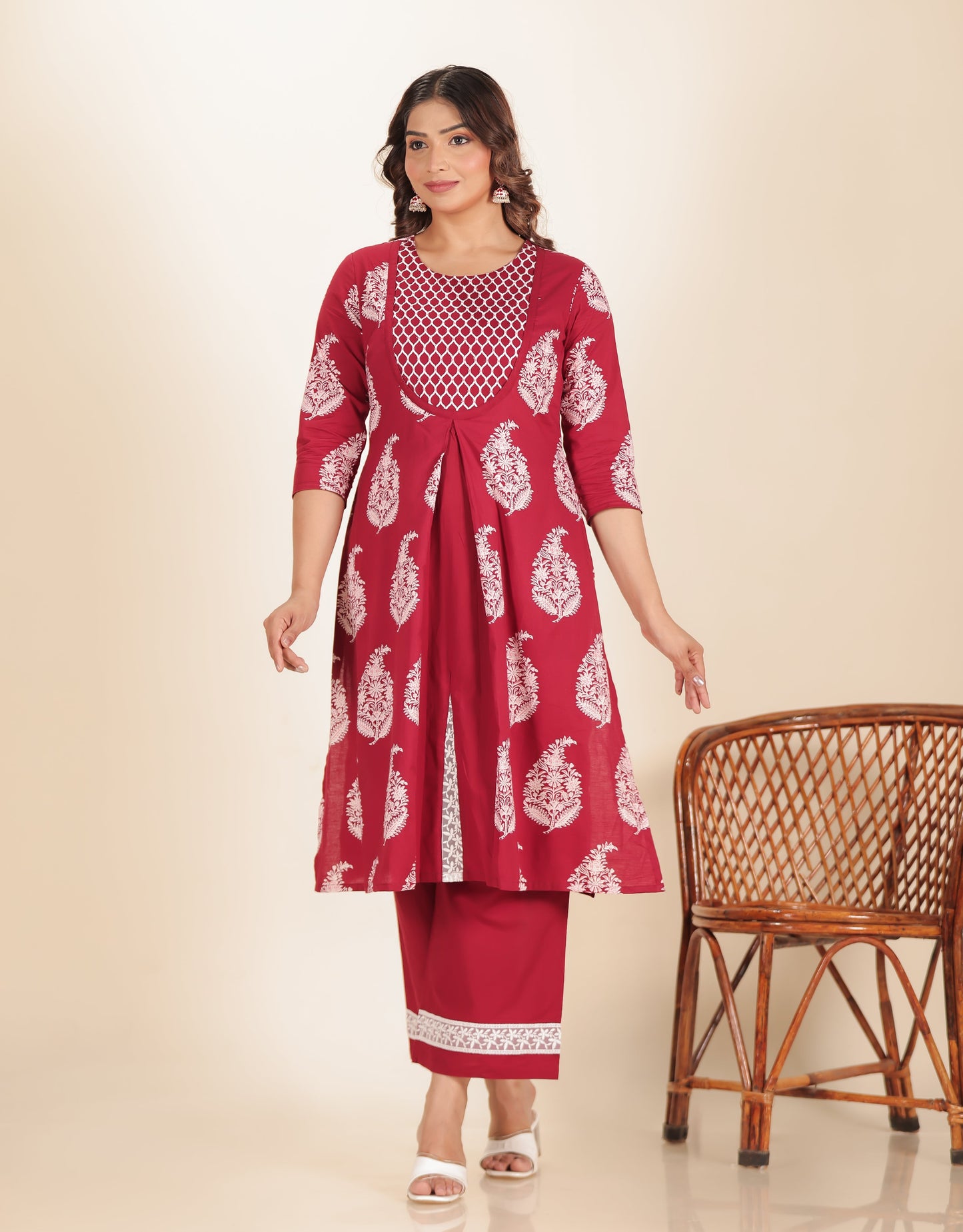 Soft Cotton Floral Kurta