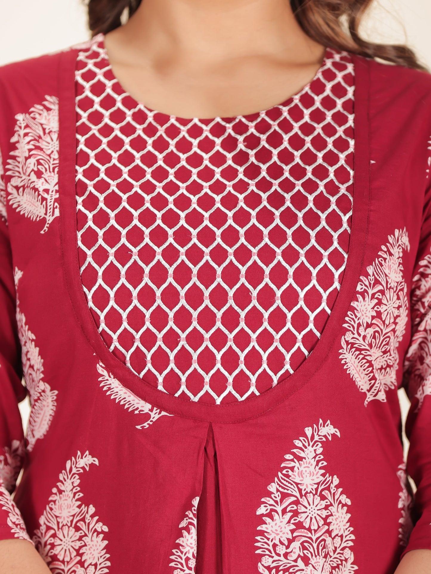 Soft Cotton Floral Kurta