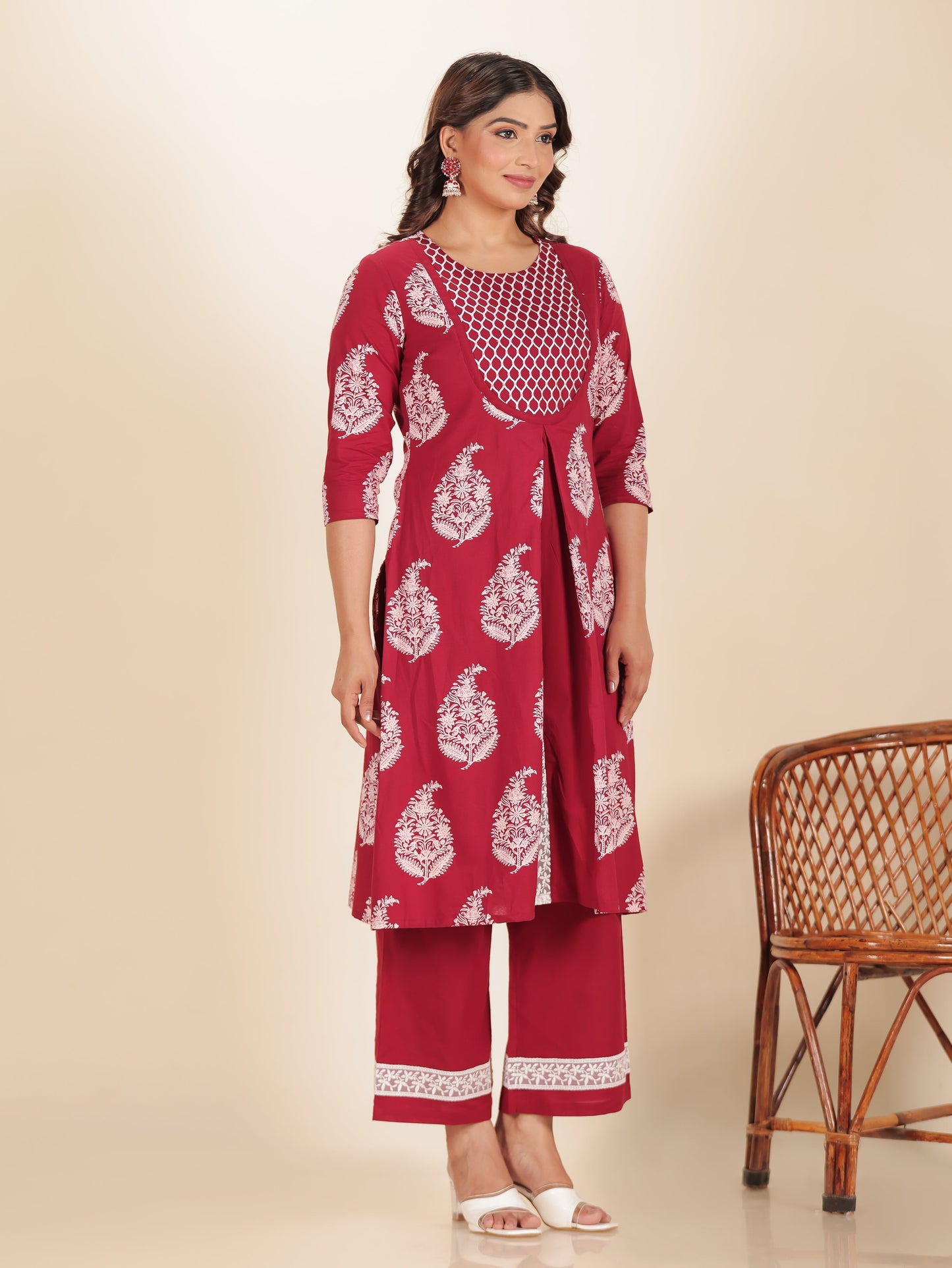 Soft Cotton Floral Kurta