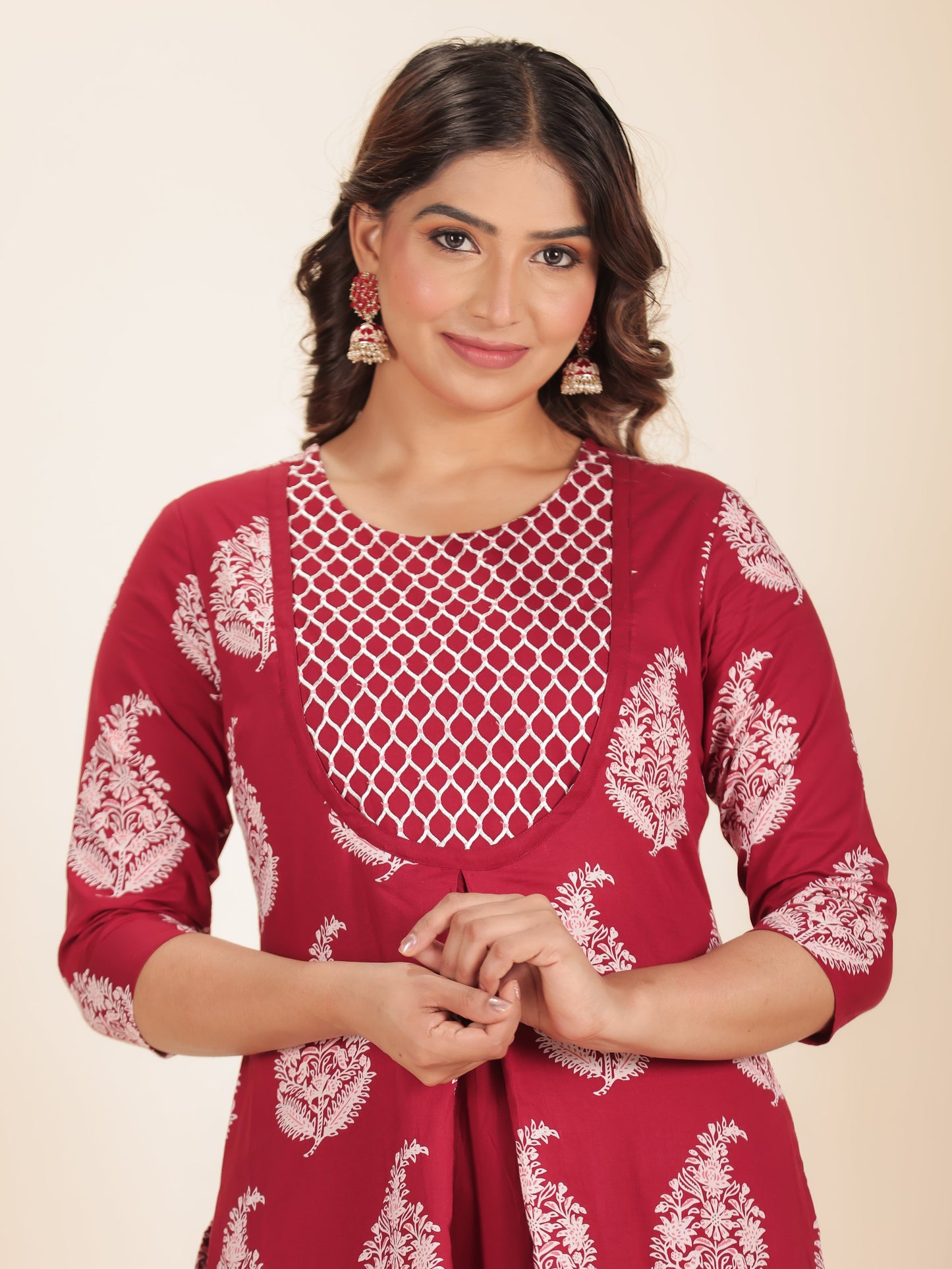 Soft Cotton Floral Kurta