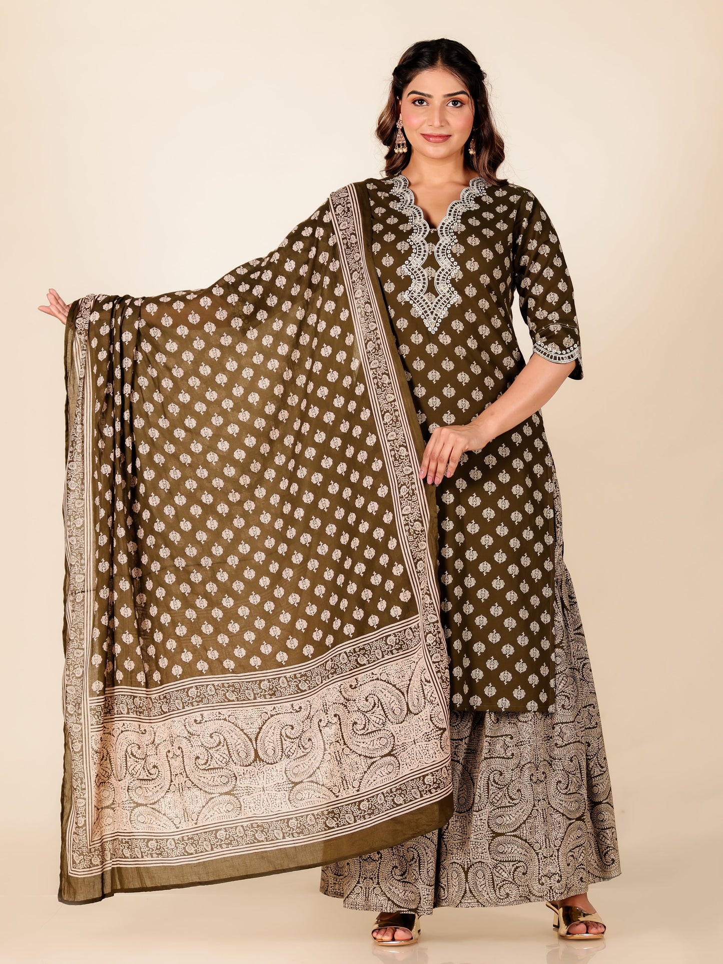 Voile Cotton Floral Dupatta