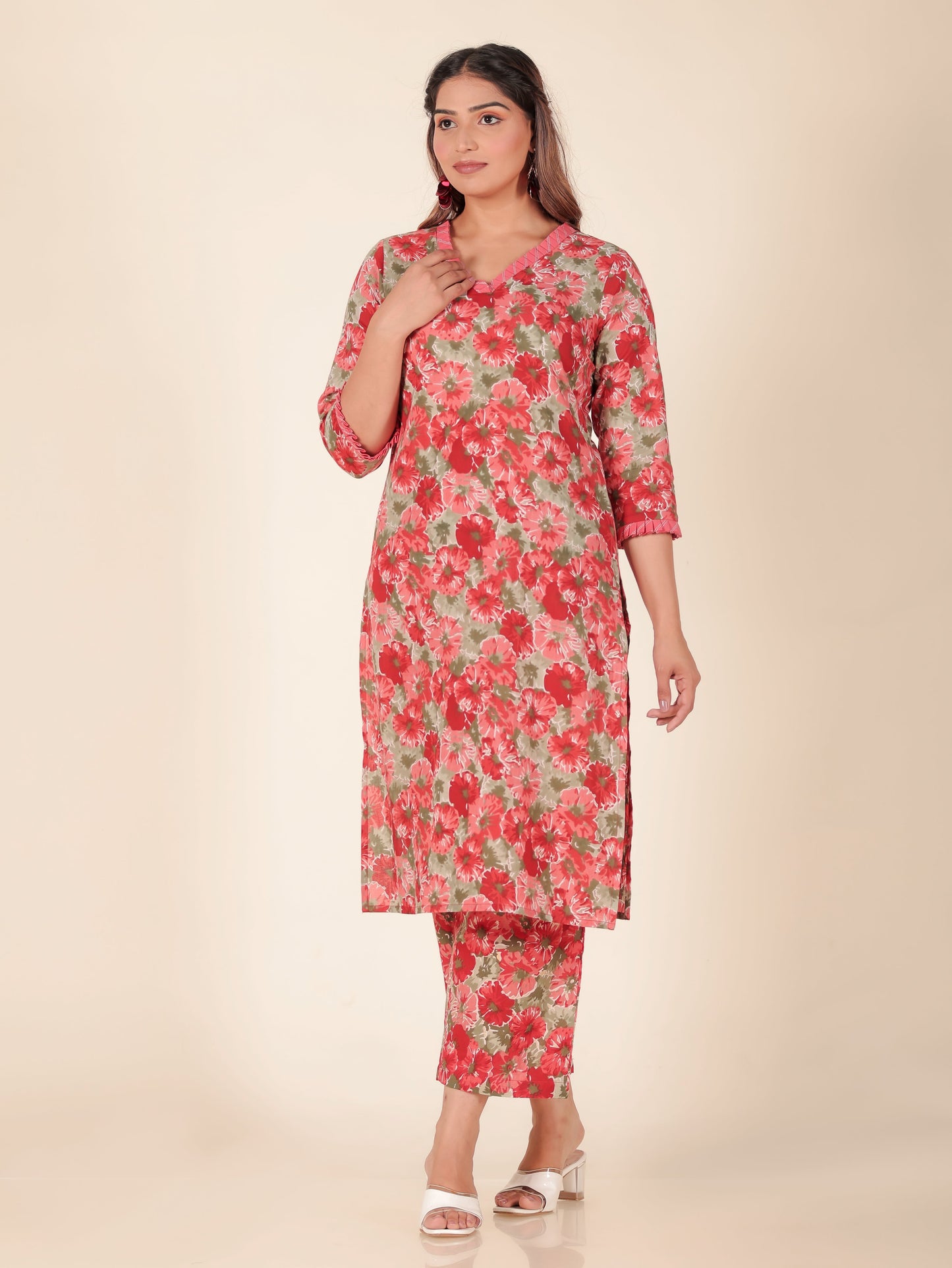 Soft Cotton Floral Kurta