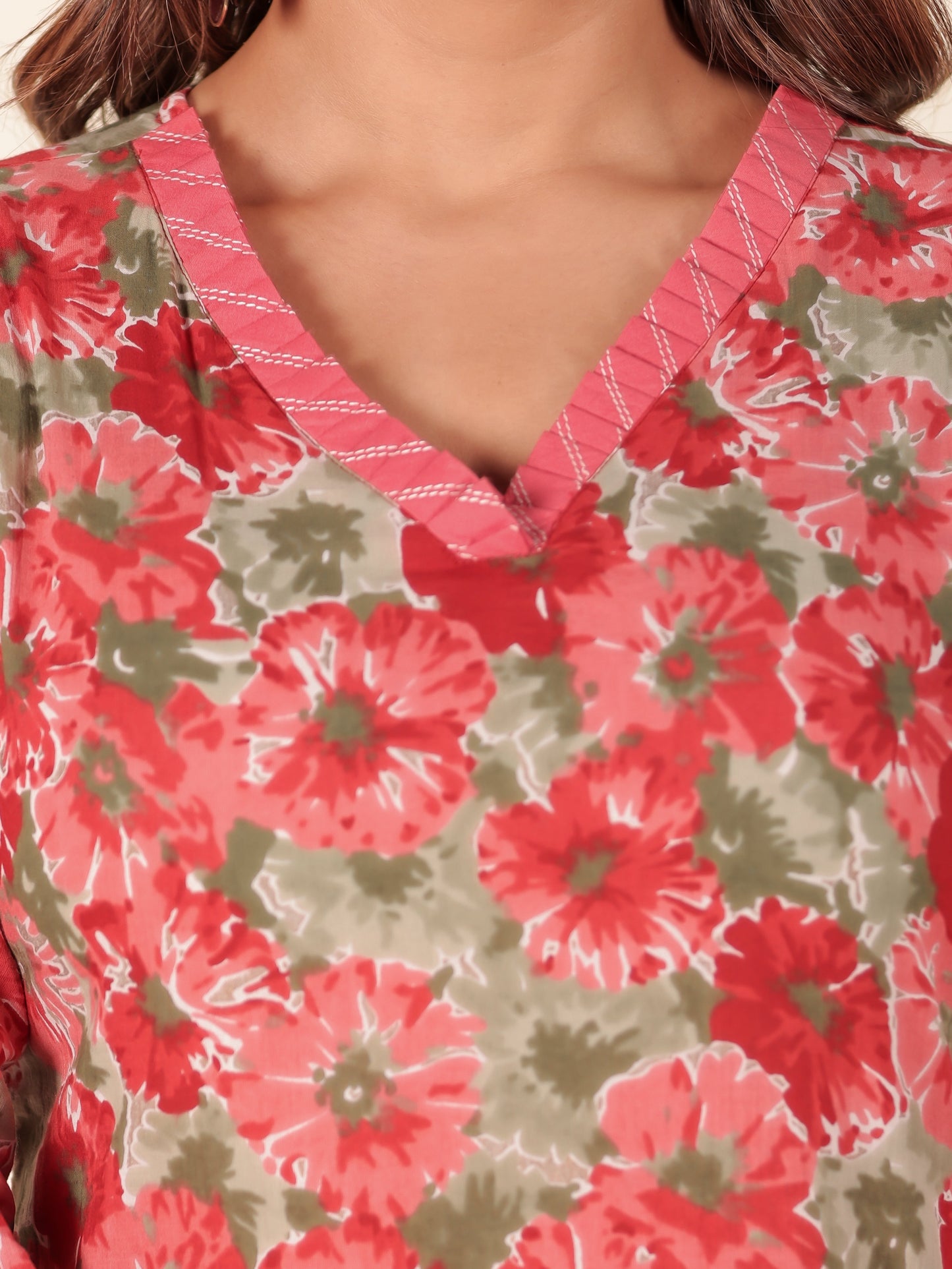 Soft Cotton Floral Kurta