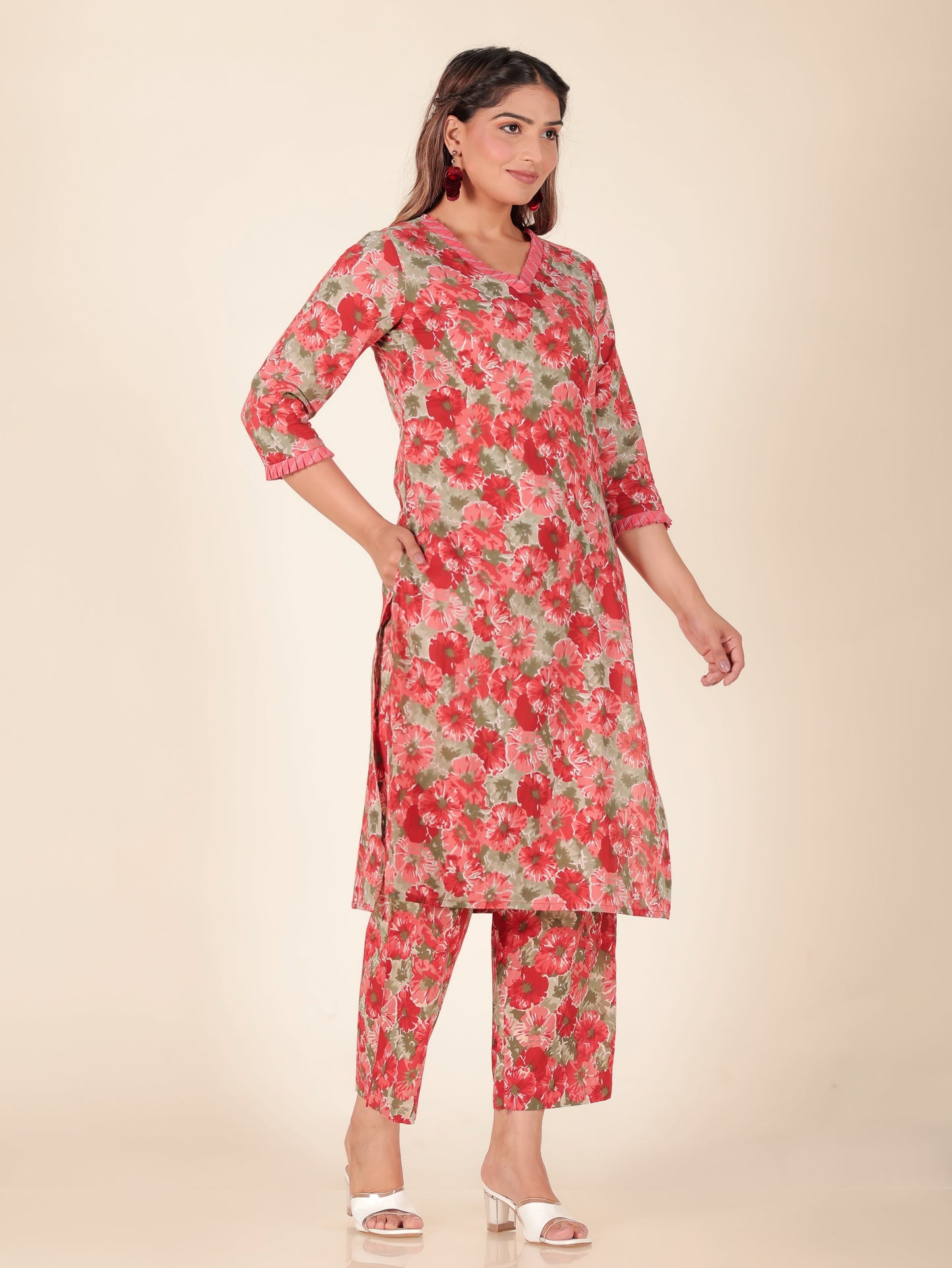 Soft Cotton Floral Kurta