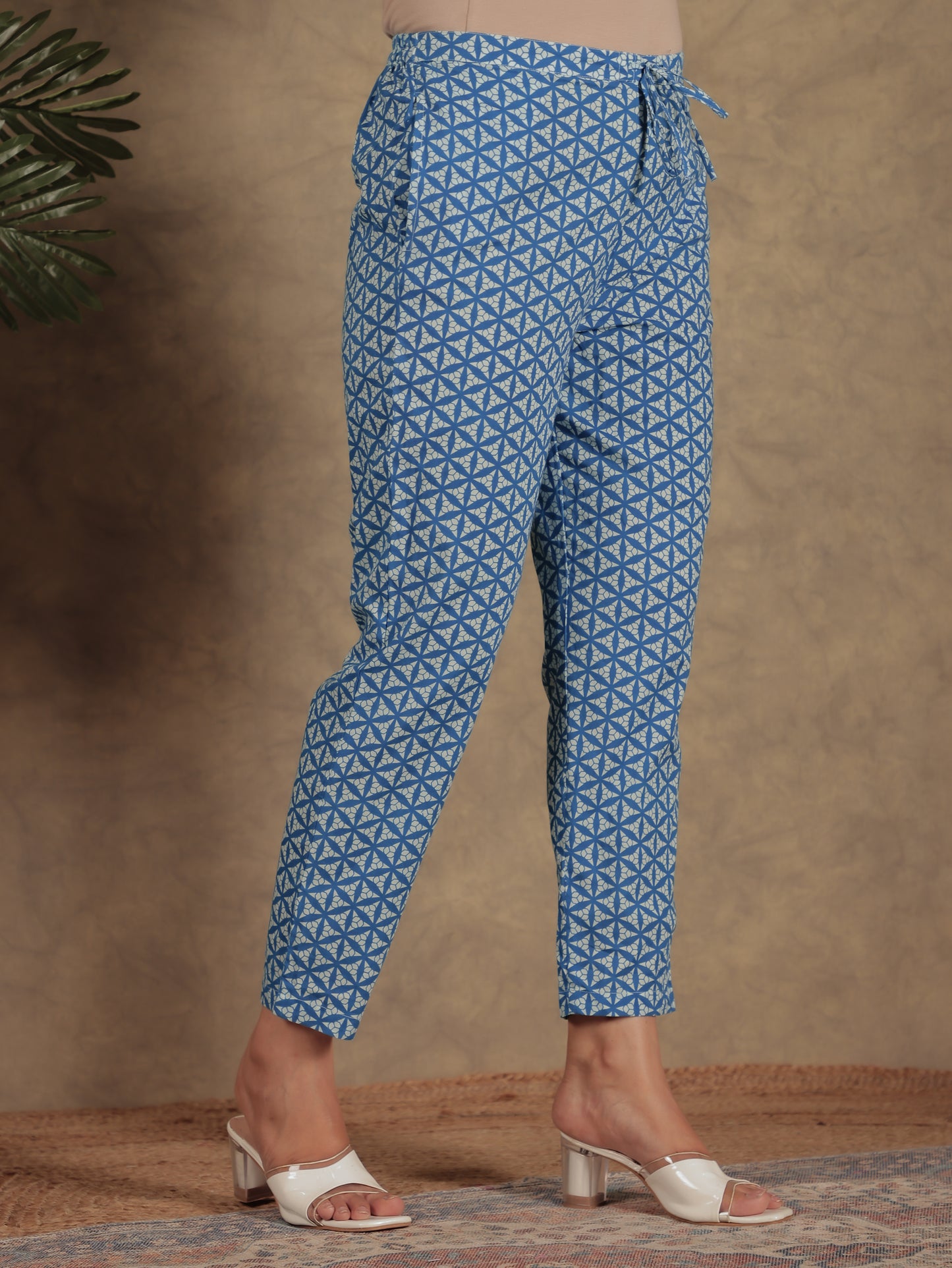 Soft Cotton Geometric Pant