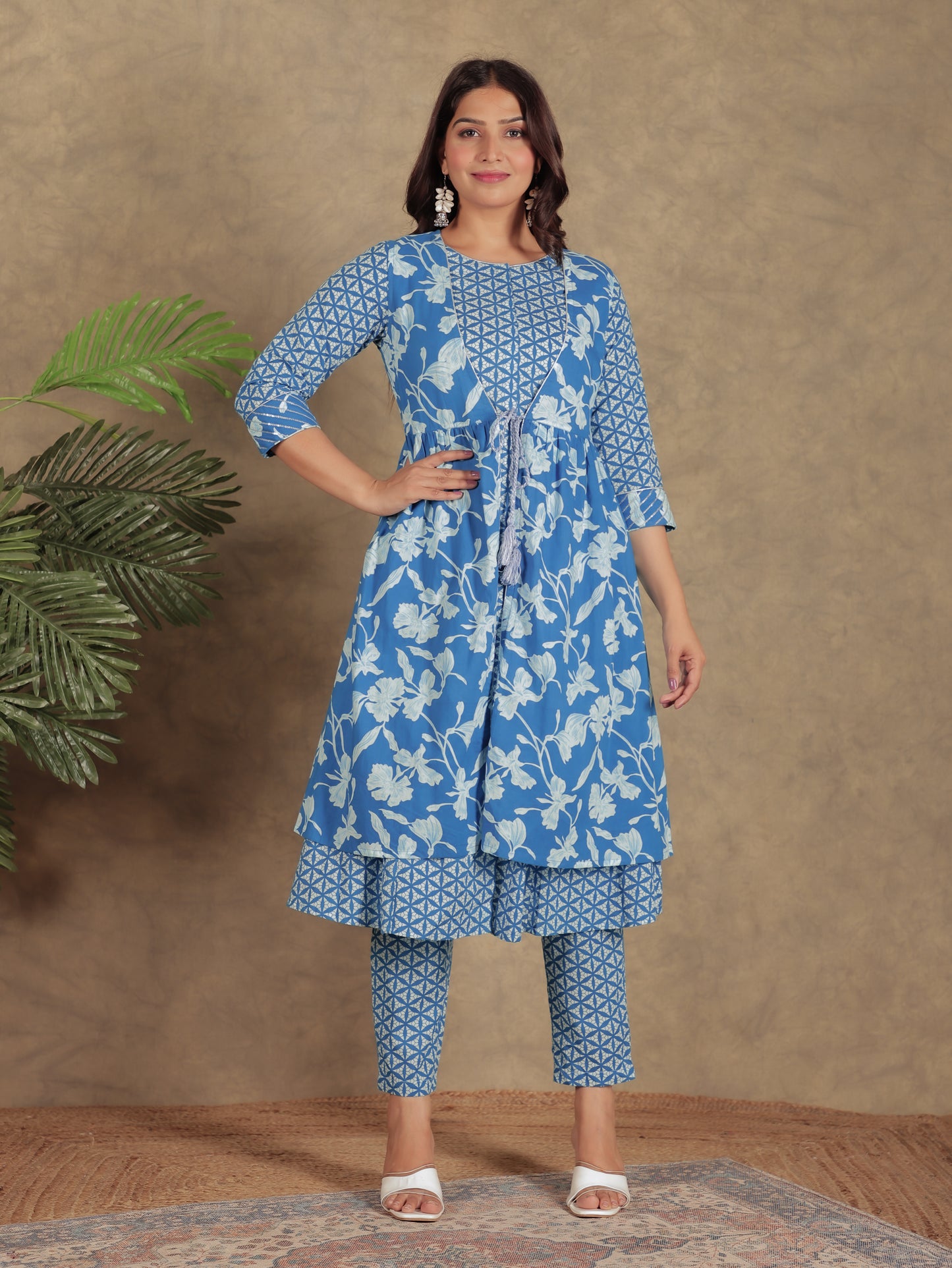 Soft Cotton Geometric Kurta