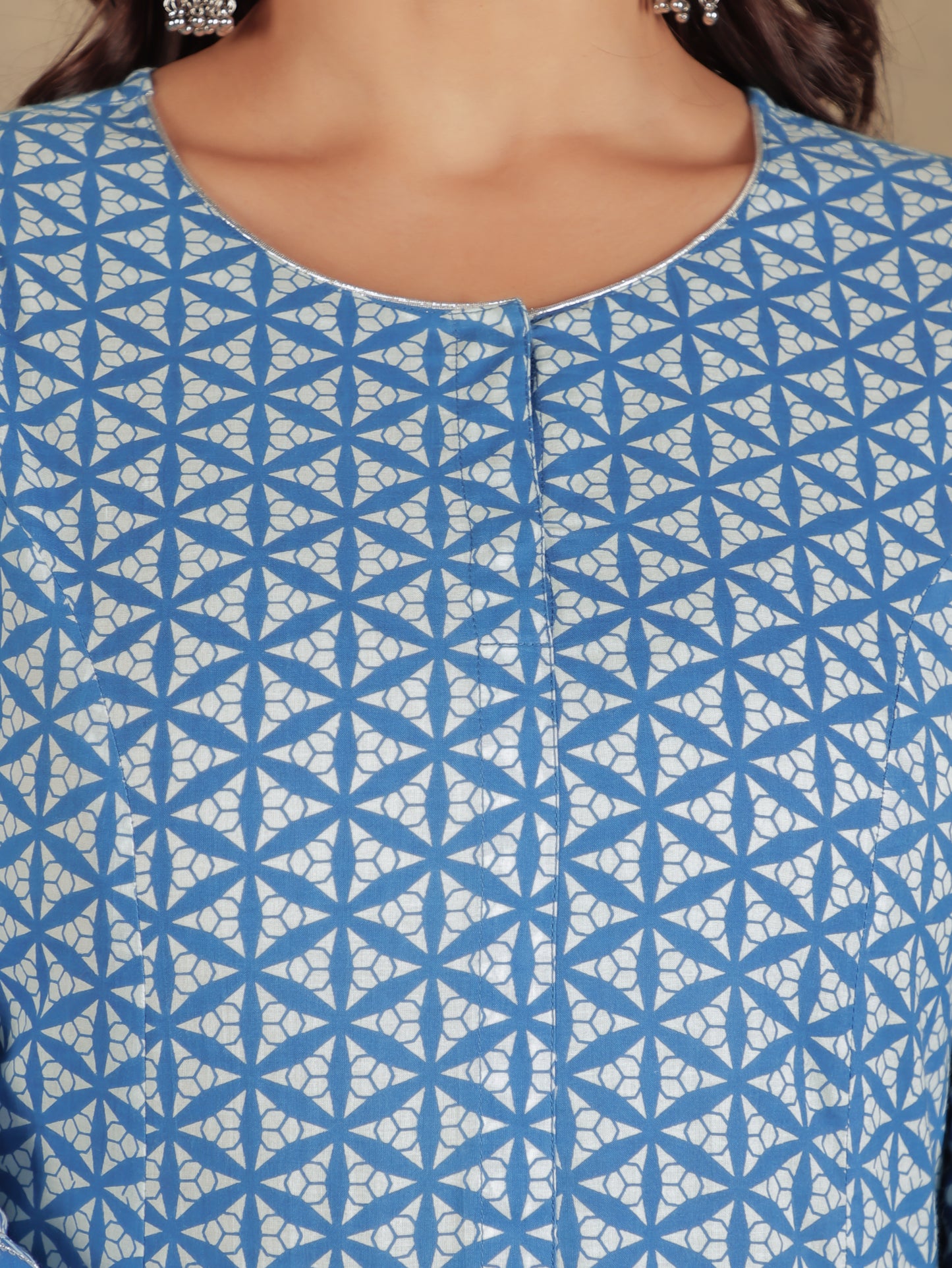 Soft Cotton Geometric Kurta