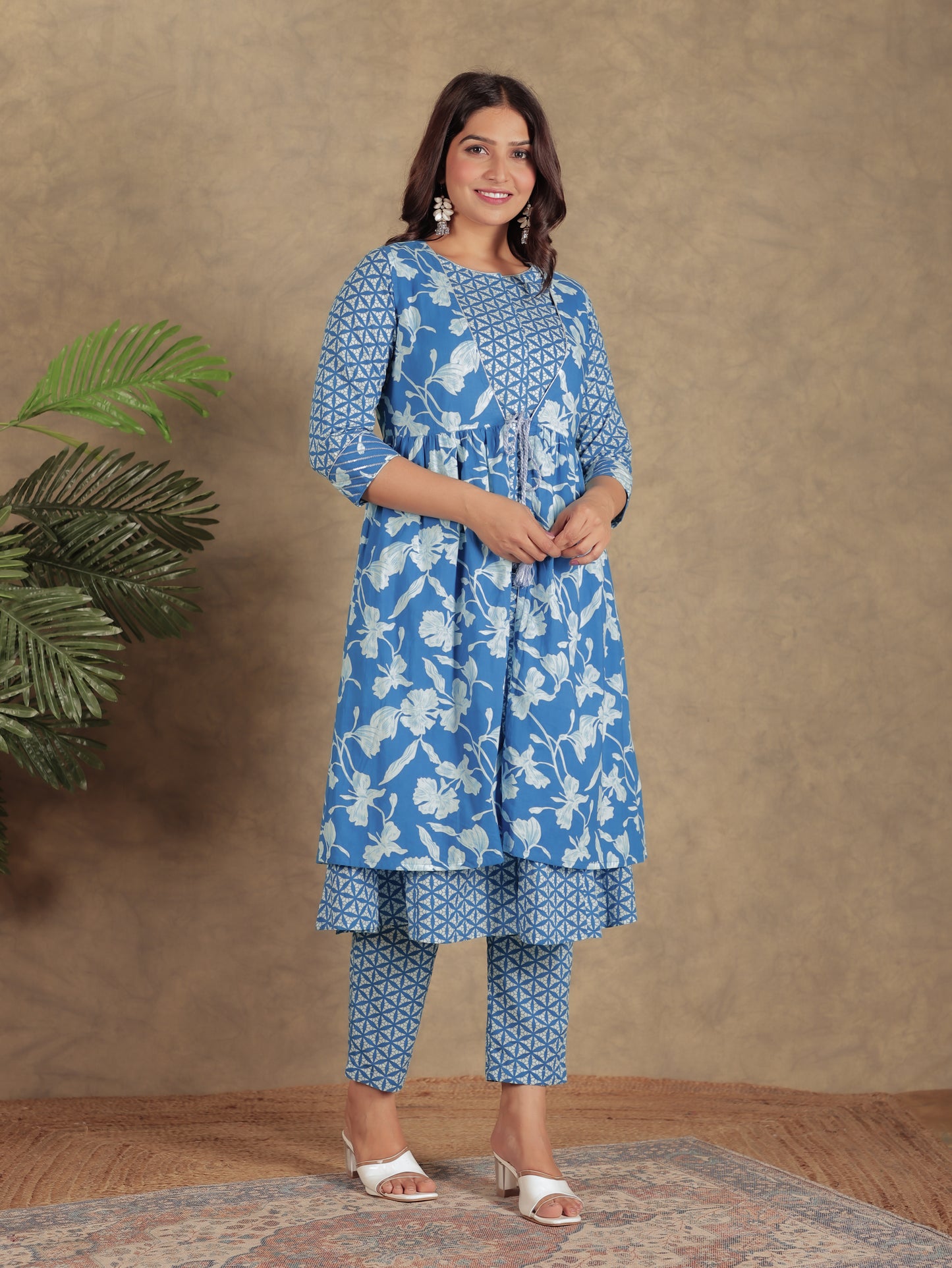 Soft Cotton Geometric Kurta