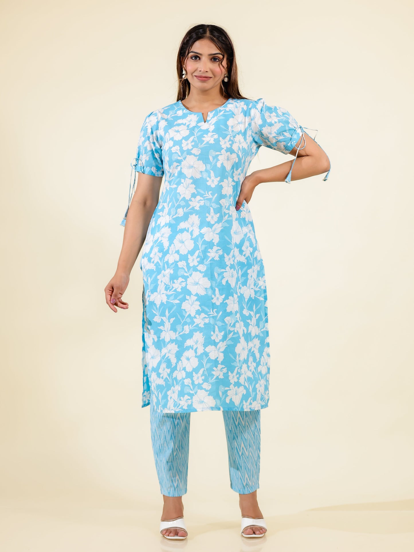 Soft Cotton Floral Kurta