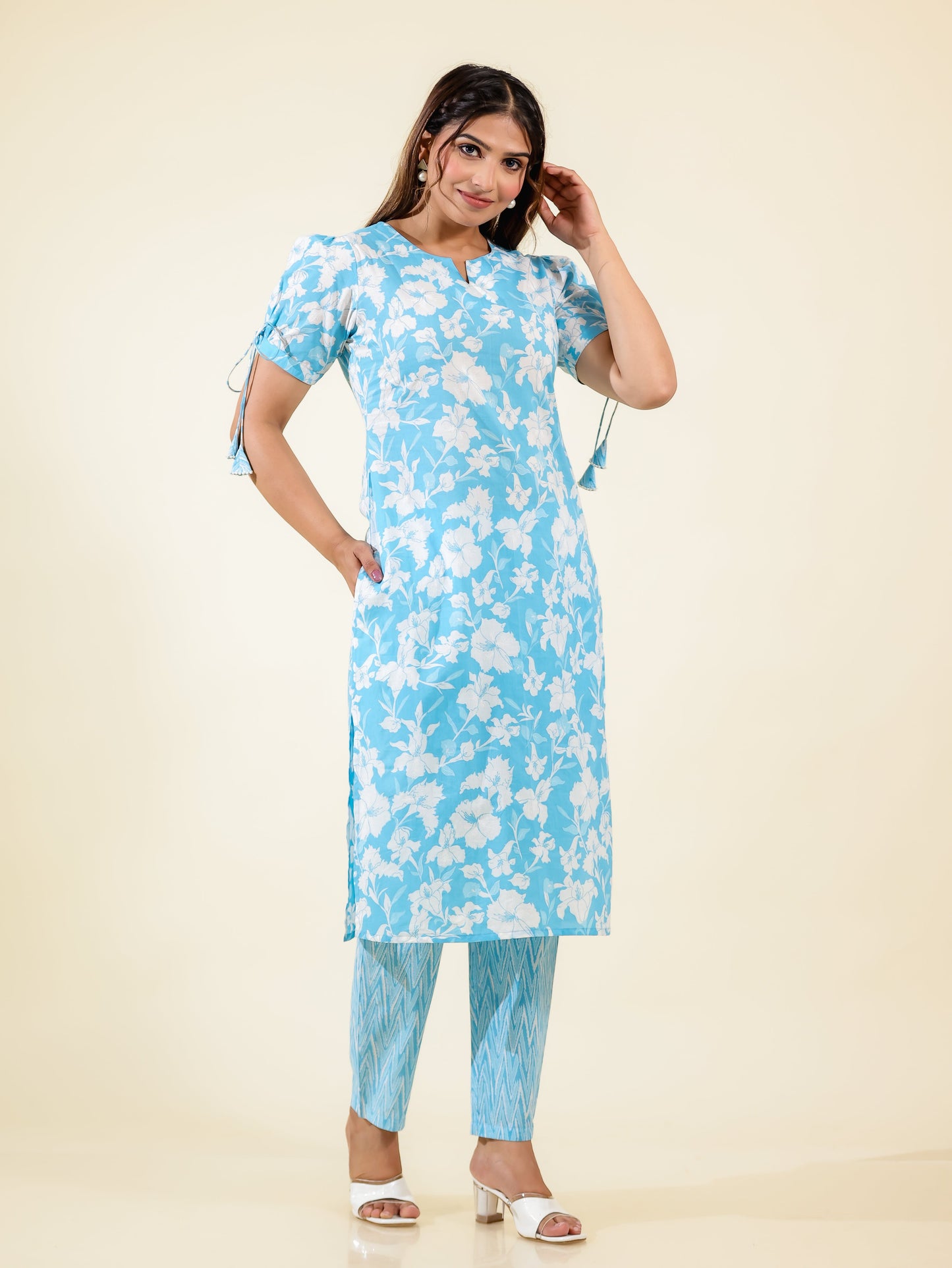 Soft Cotton Floral Kurta