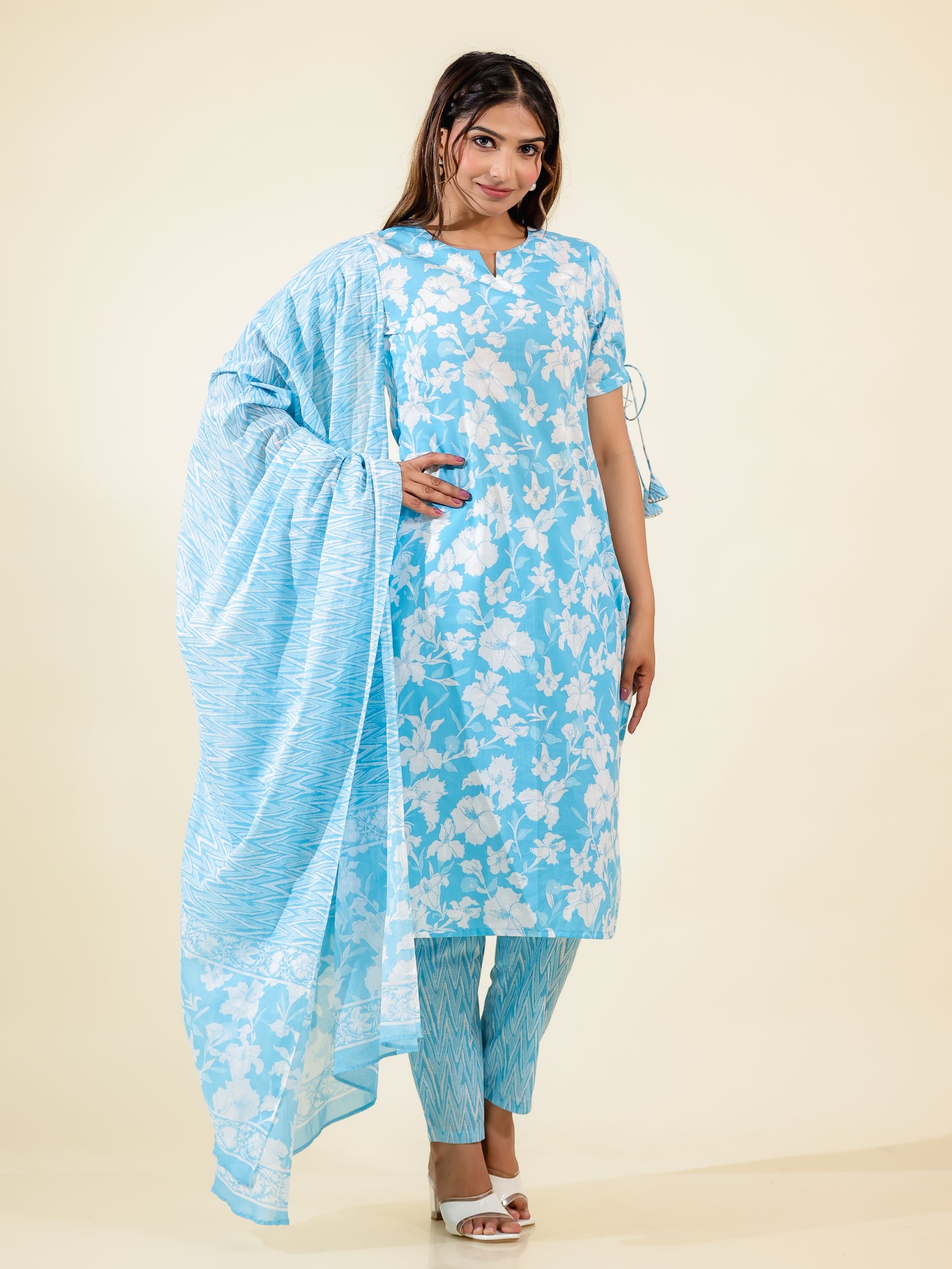 Soft Cotton Floral Kurta