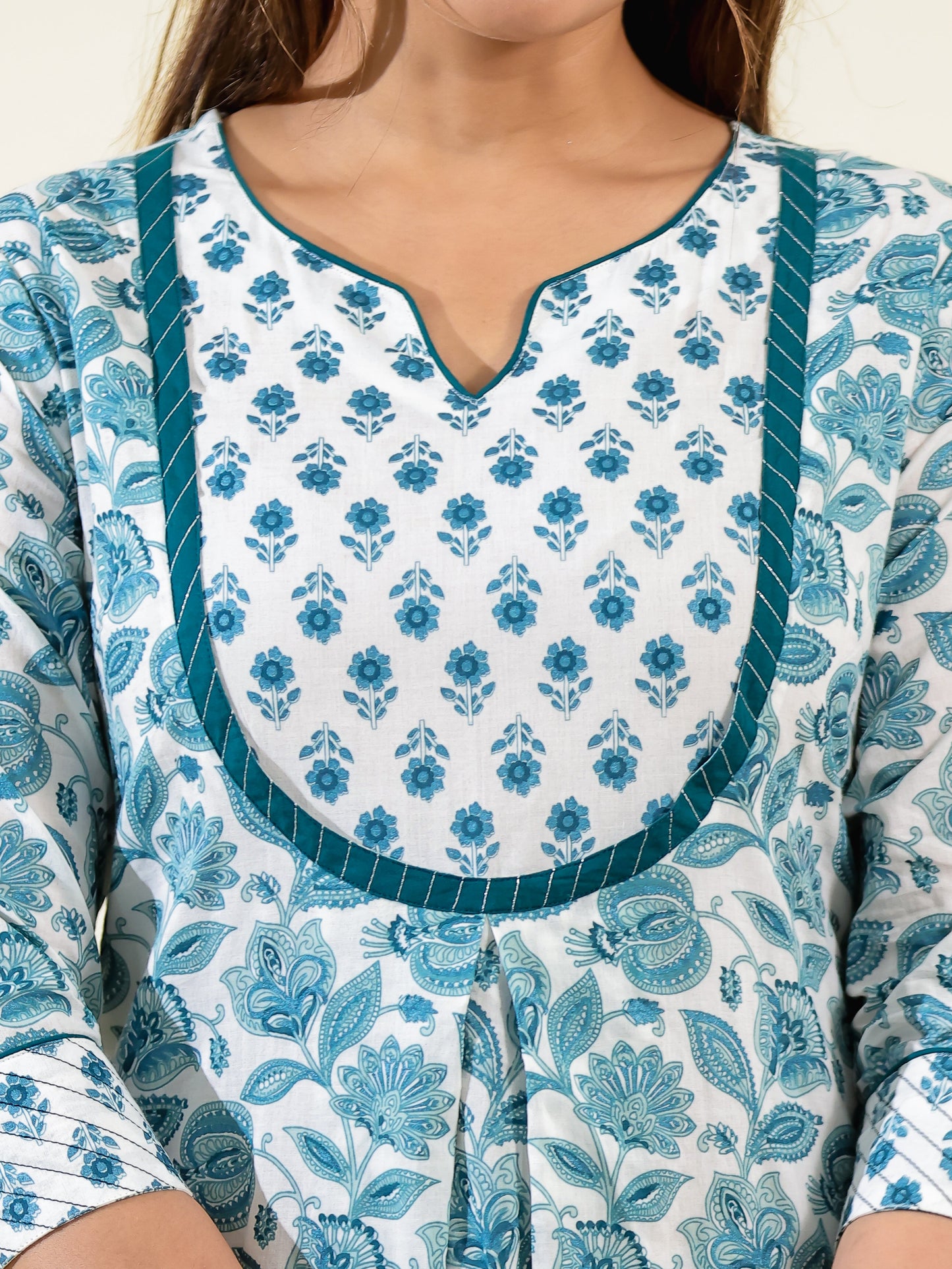 Soft Cotton Floral Kurta