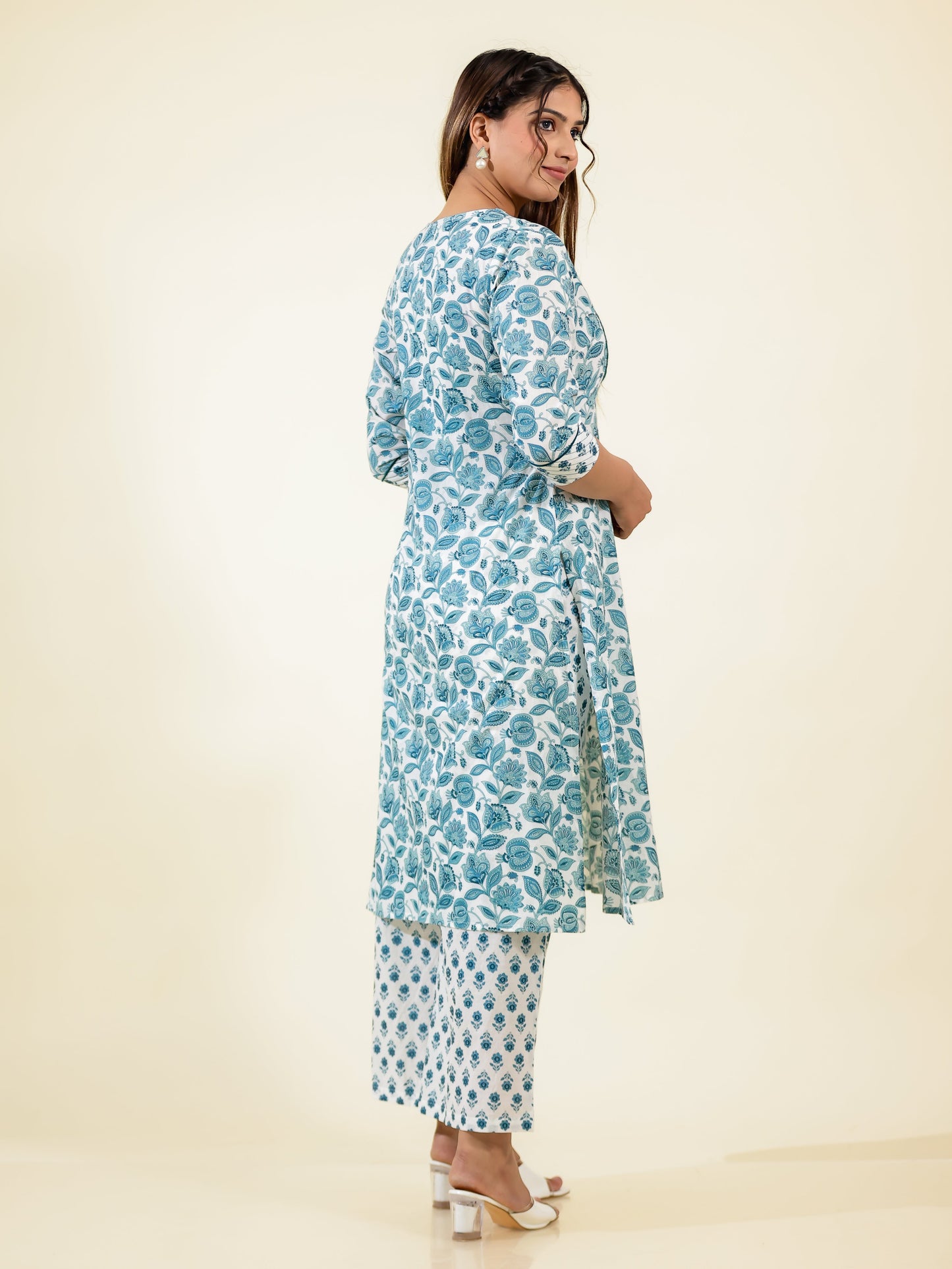 Soft Cotton Floral Kurta