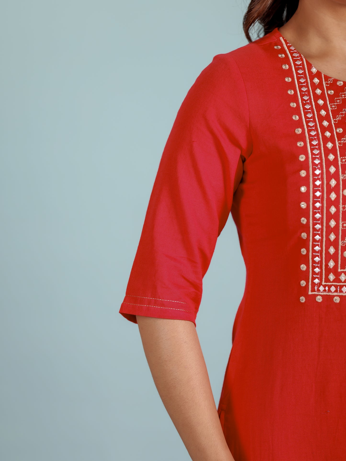 Linen Cotton Solid Kurta