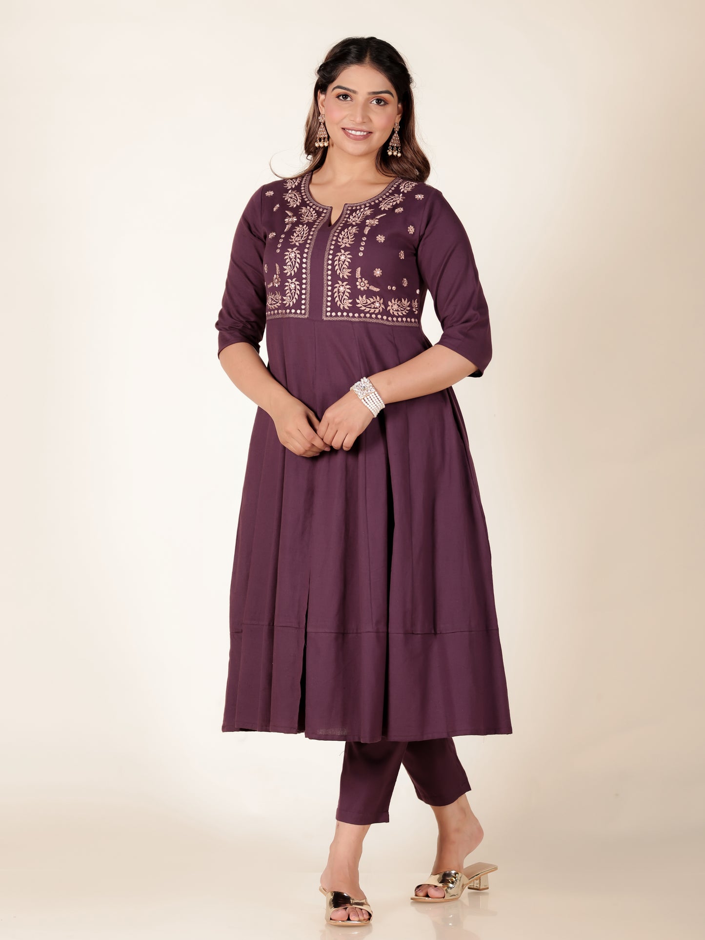 Linen Cotton Solid Kurta