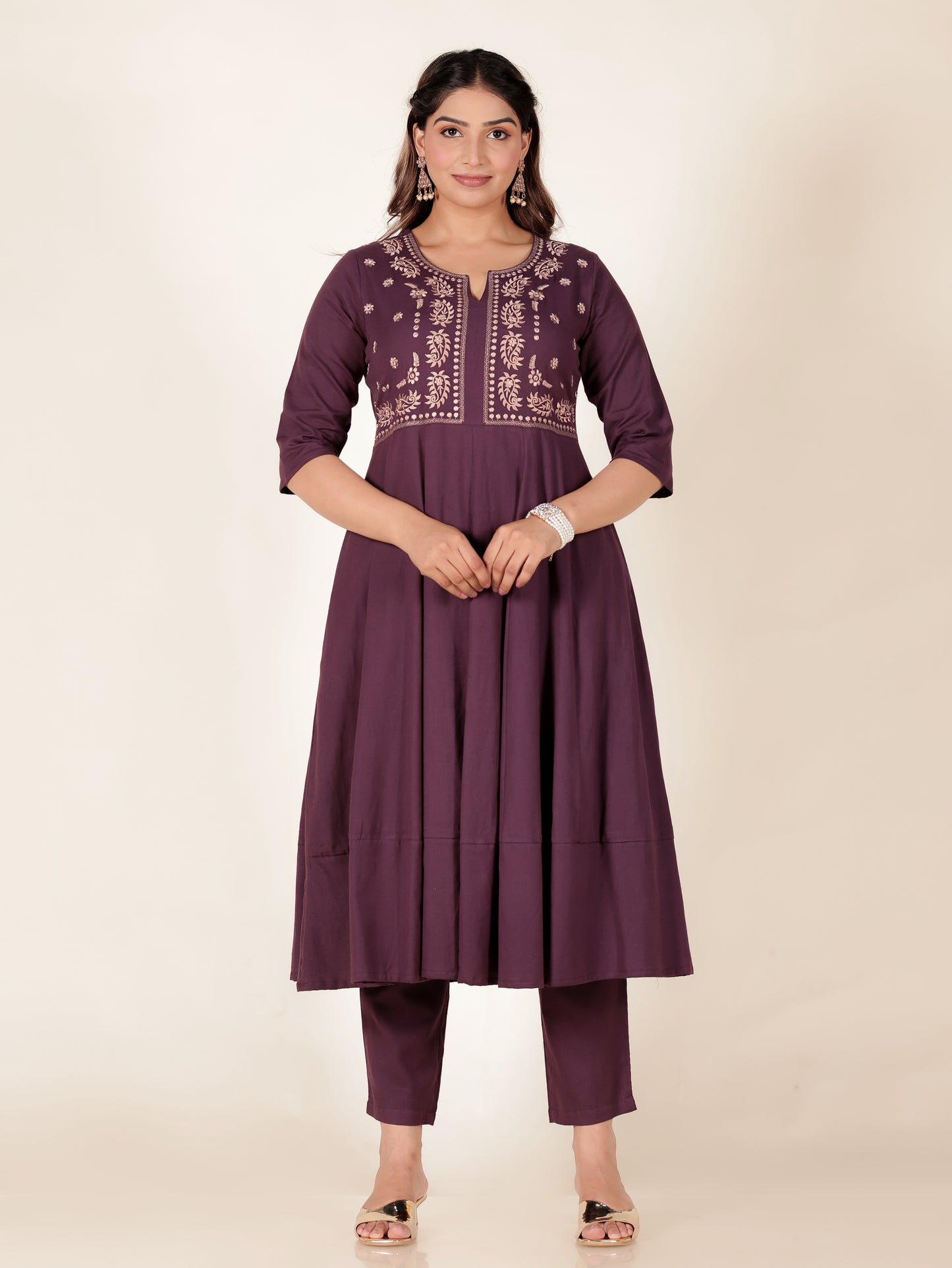 Linen Cotton Solid Kurta