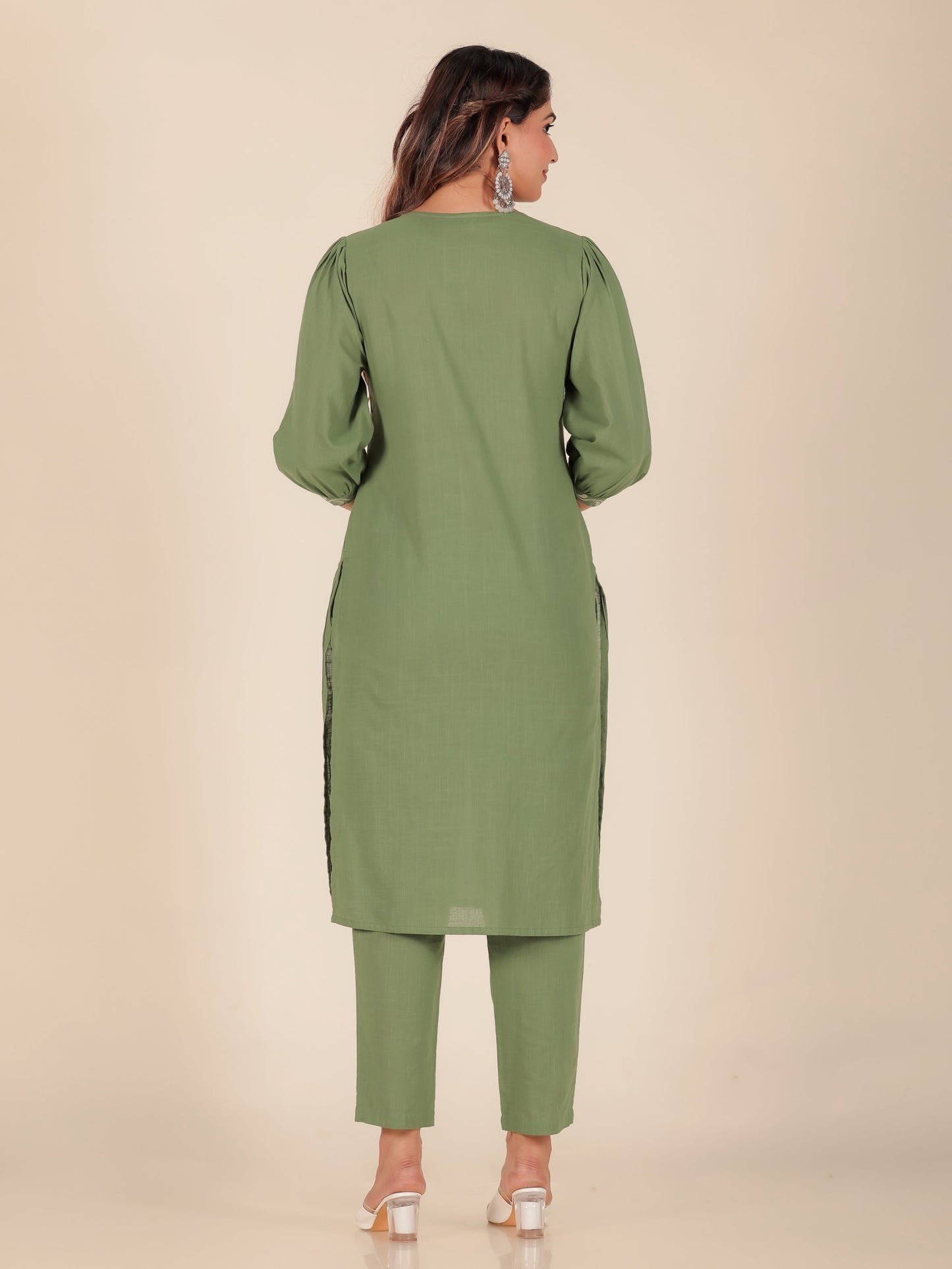 Khadi Cotton Solid Kurta