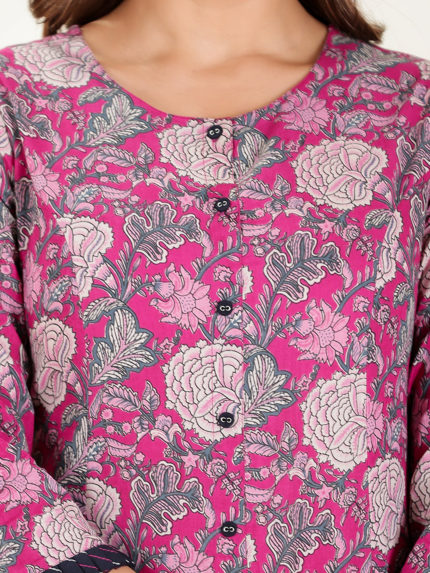 Soft Cotton Floral Kurta