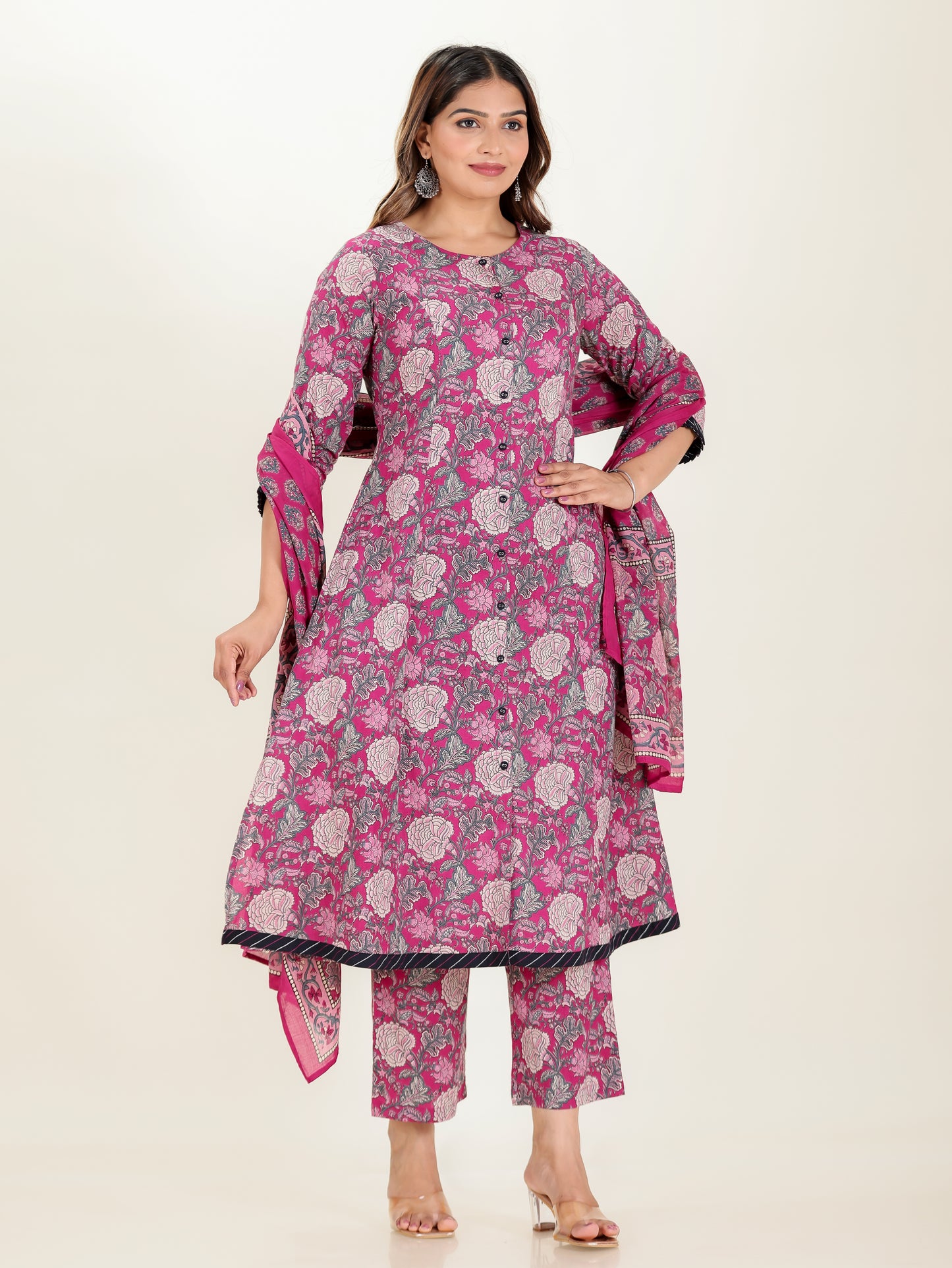 Soft Cotton Floral Kurta