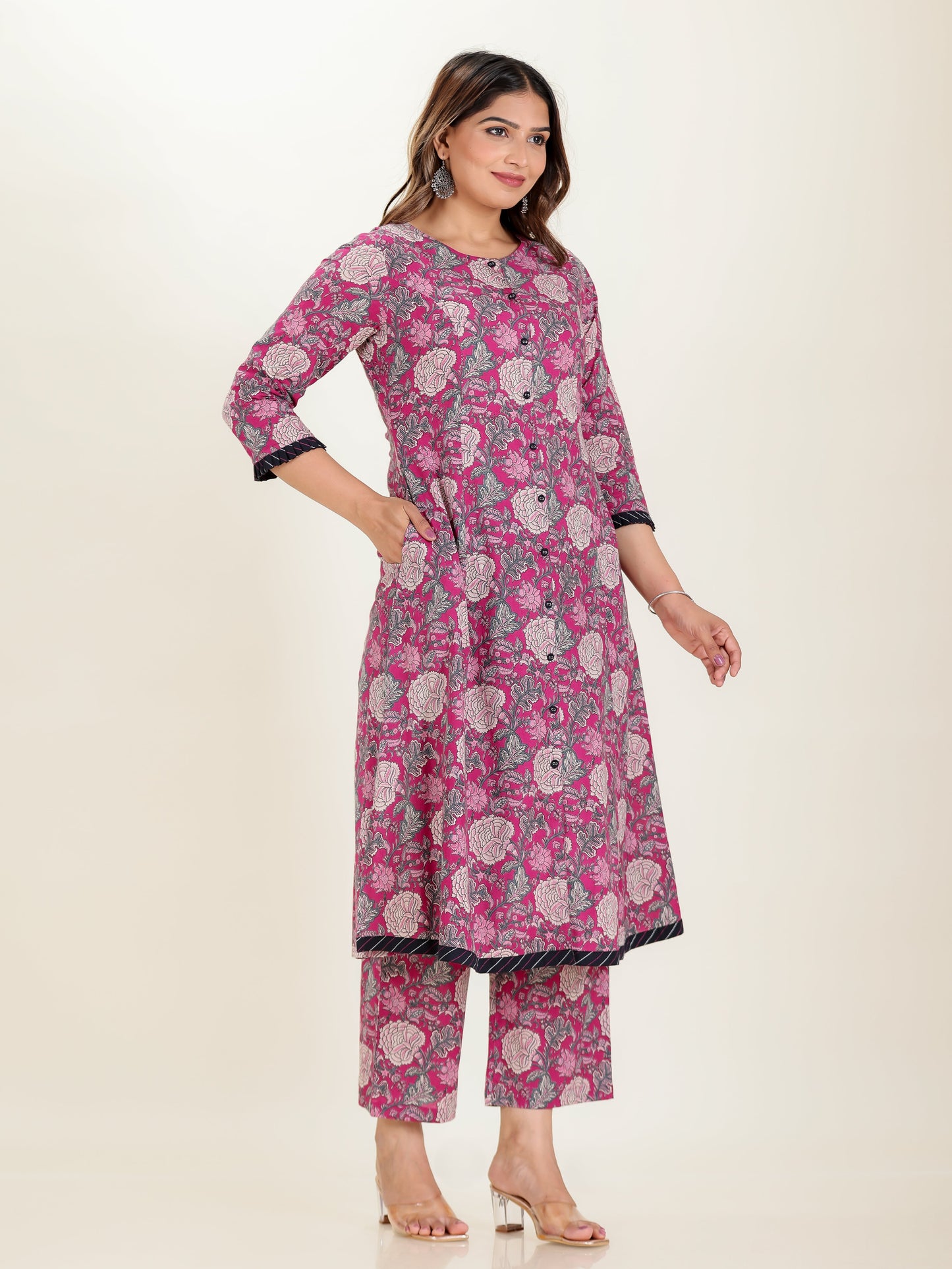 Soft Cotton Floral Kurta