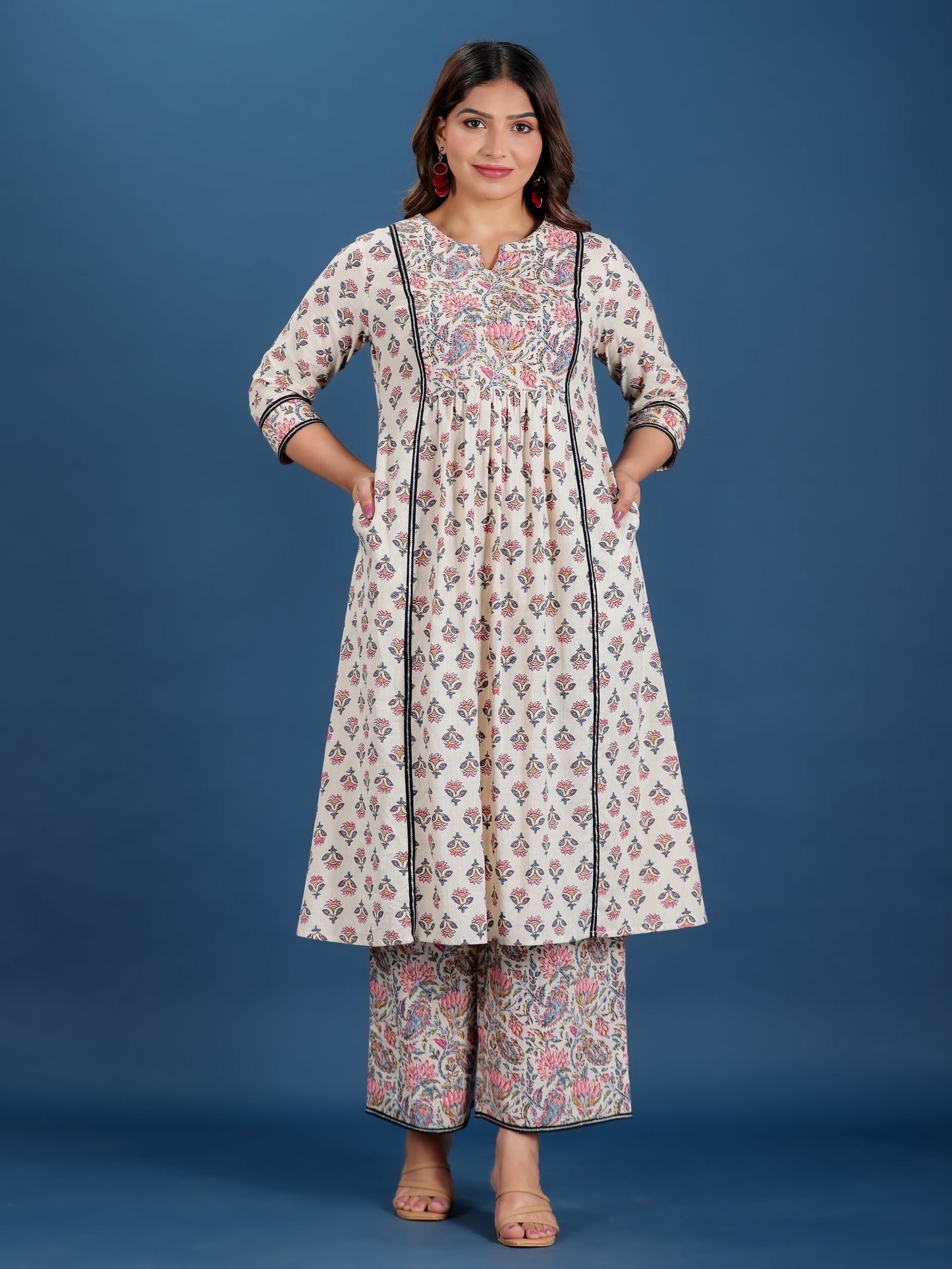 Soft Cotton Block Kurta