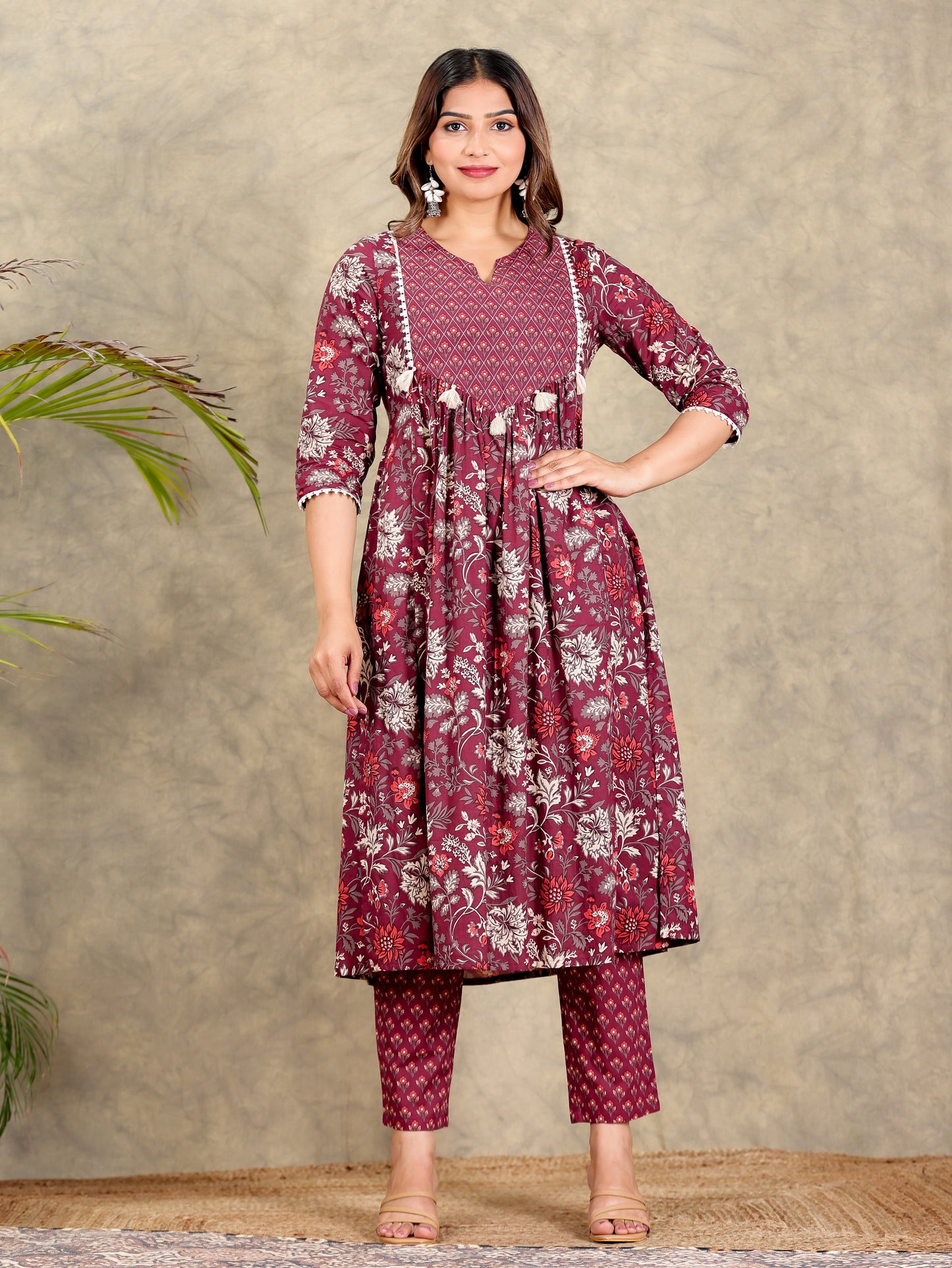 Soft Cotton Floral Kurta