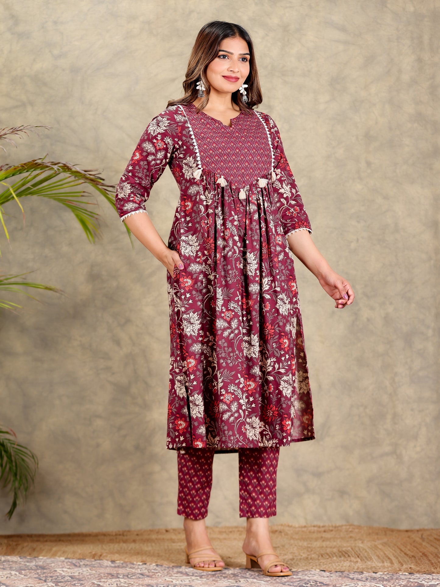 Soft Cotton Floral Kurta