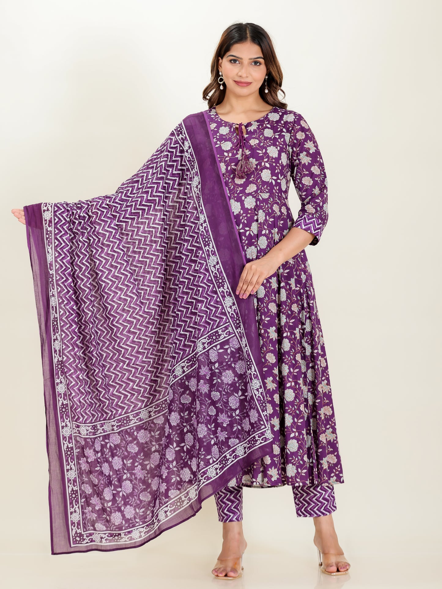 Voile Cotton Chevron Dupatta