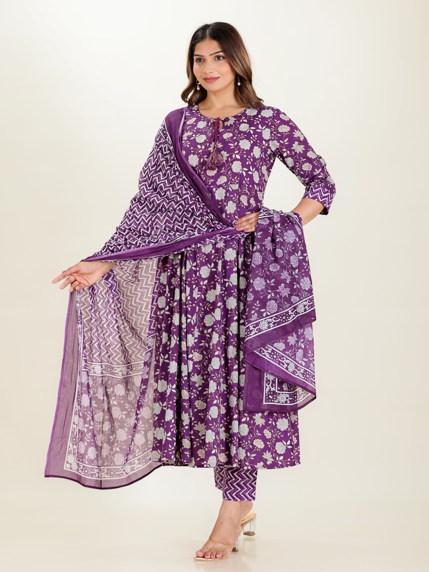 Soft Cotton Floral Kurta