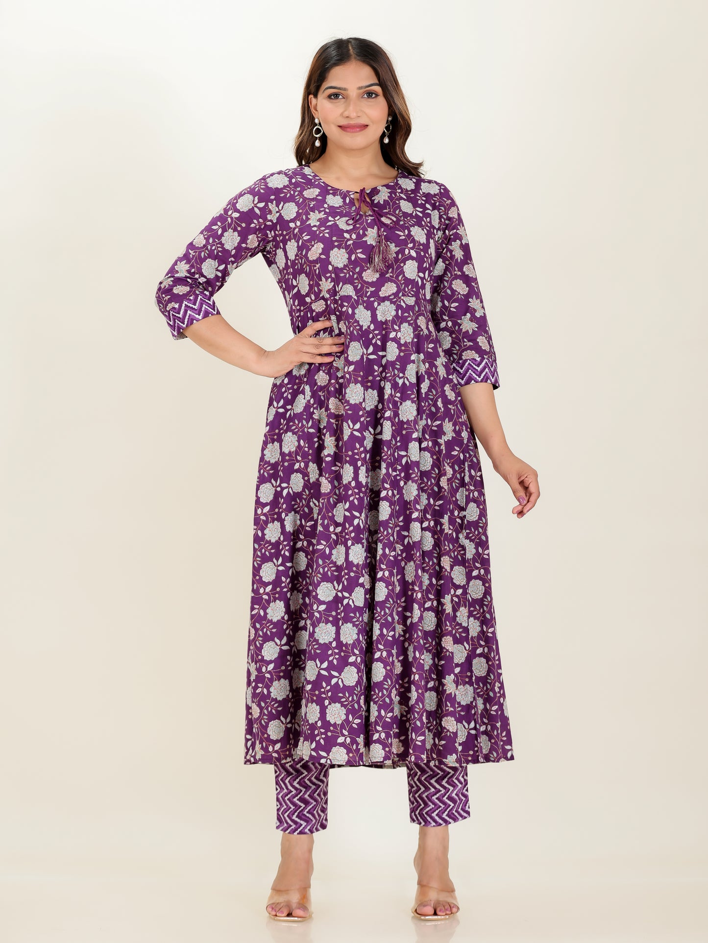 Soft Cotton Floral Kurta