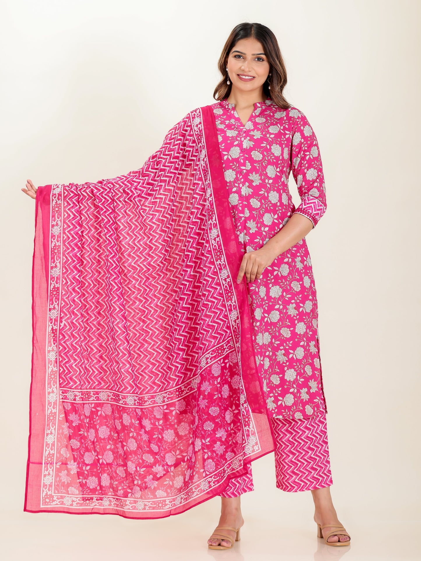 Voile Cotton Chevron Dupatta