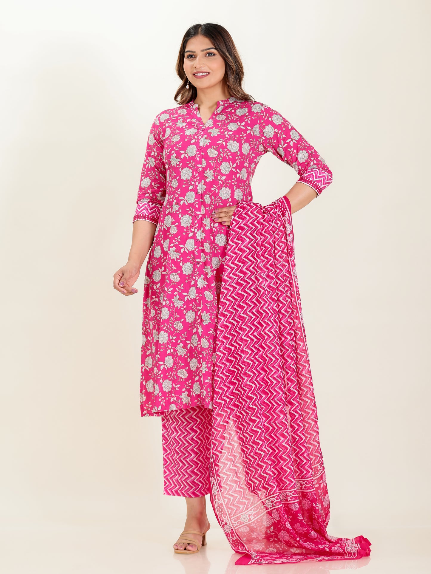 Soft Cotton Floral Kurta