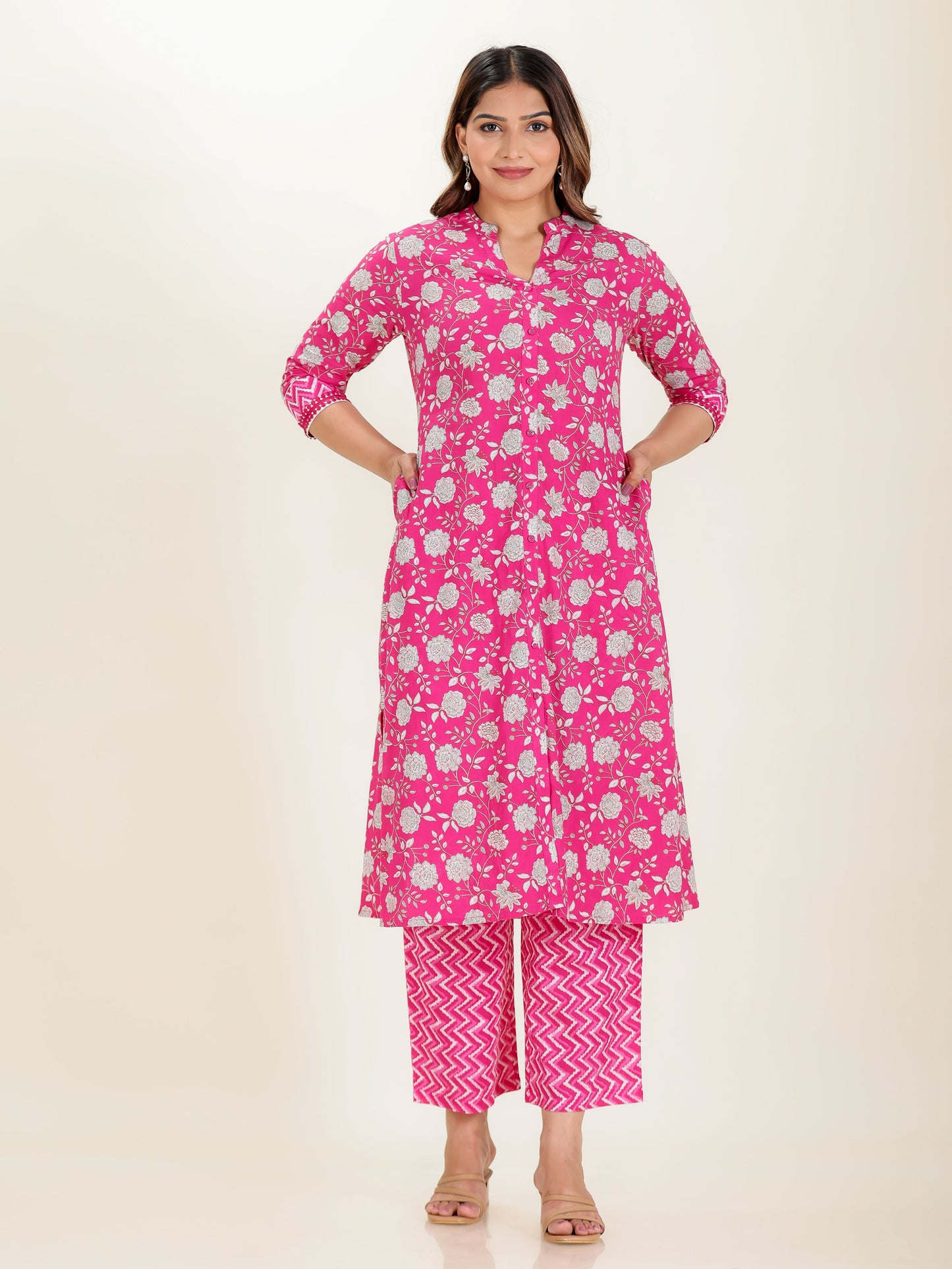 Soft Cotton Floral Kurta