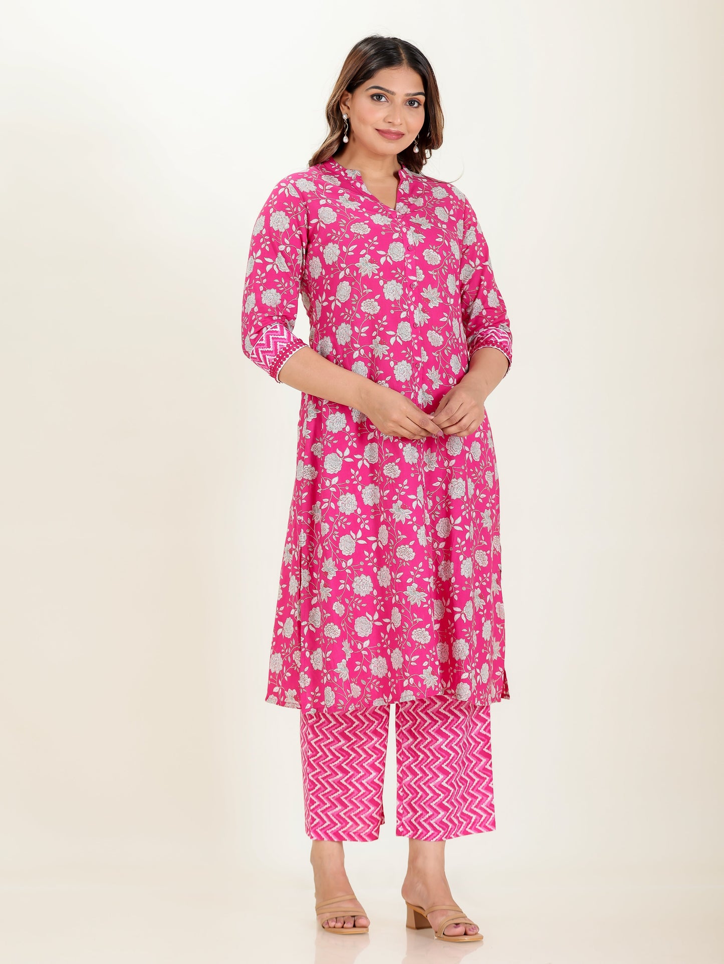 Soft Cotton Floral Kurta