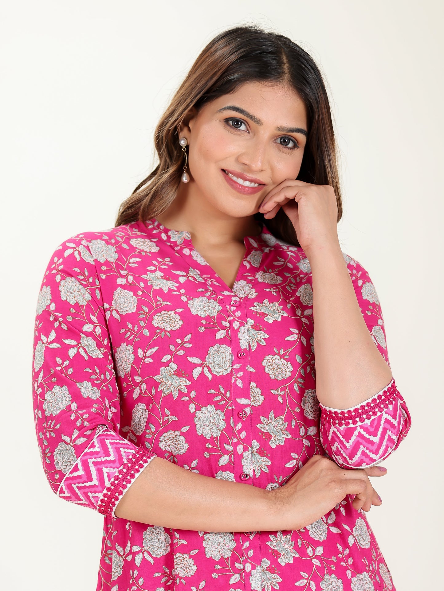 Soft Cotton Floral Kurta